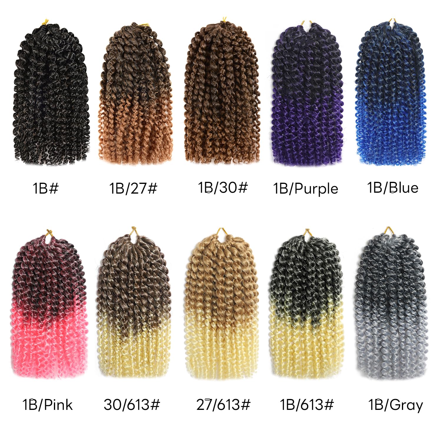 8 Inch Marlybob Crochet Braiding Hair - Afro Kinky-Curly Passion Twist Hair for Black Women (6 Bundles, Black) | Perfect for Protective Styles, Twist Outs & Natural Hair Care