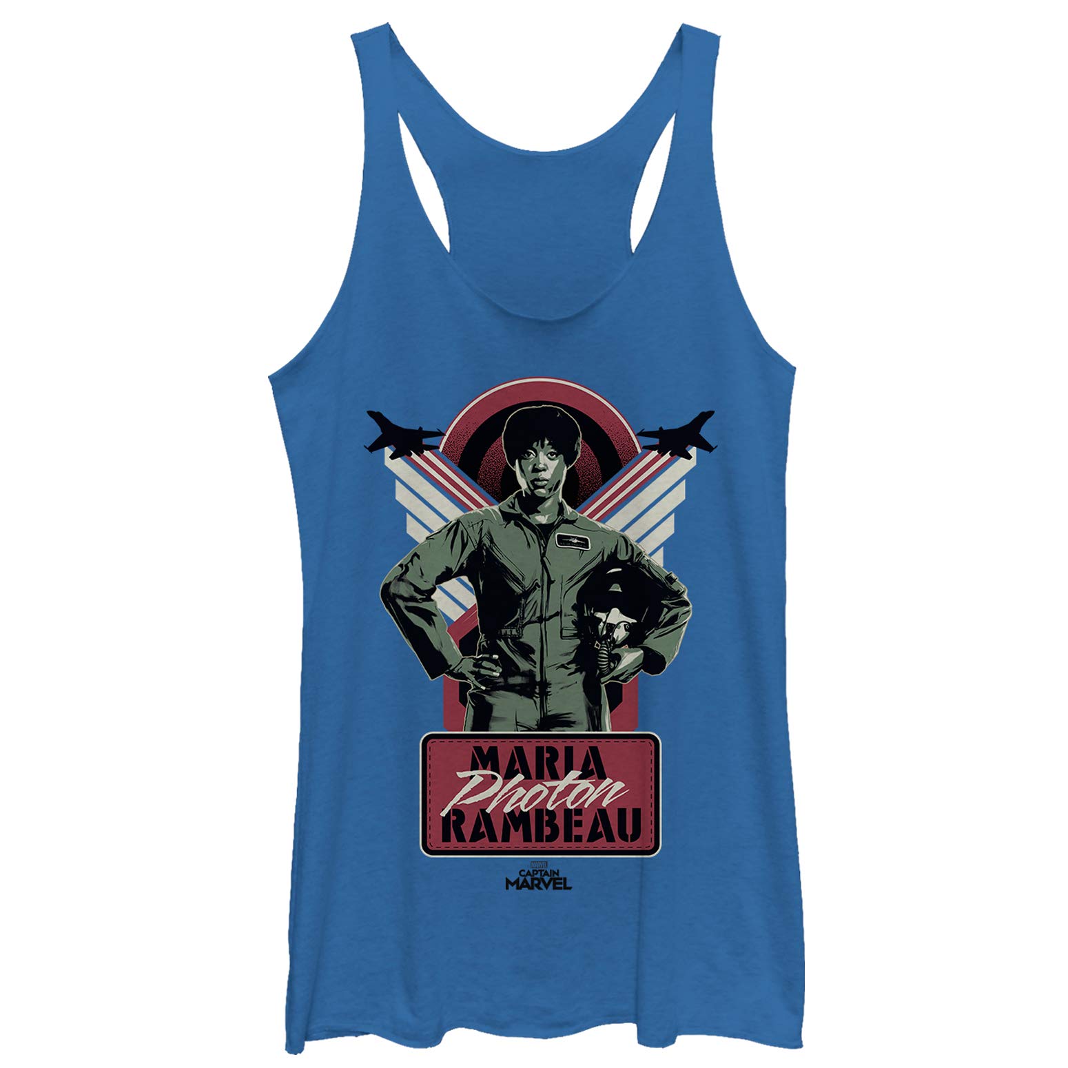 Marvel Photon Rambeau Women's Racerback Tank Top - Lightweight Workout Shirt for Running, Yoga & Gym - Superhero Comic Book Inspired Casual Wear