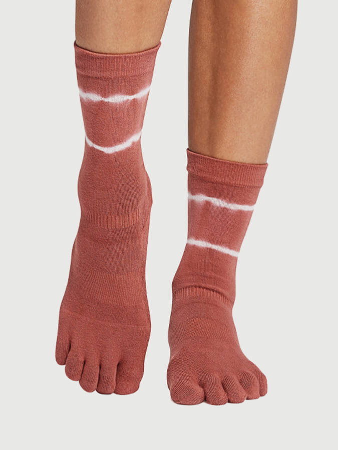 ToeSox Crew Full Toe Women's Non-Slip Yoga Socks with Grip for Pilates, Barre & Workout - Perfect for Yoga Studios, Gym & Home Exercise