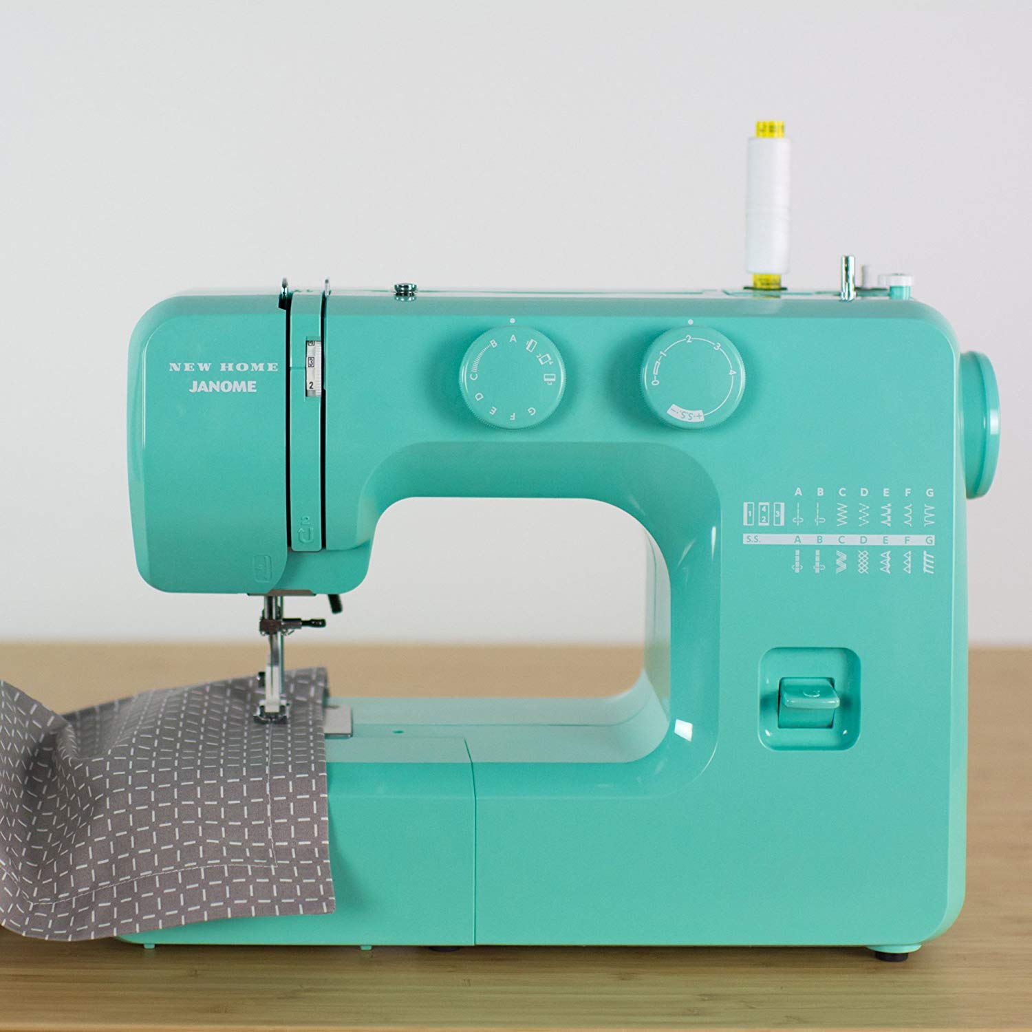 Janome Arctic Crystal Easy-to-Use Sewing Machine for Beginners - Built-in Metal Frame, Bobbin Diagram & Tutorial Videos - Perfect for DIY Crafts, Home Decor & Fashion Sewing Projects (Turquoise)