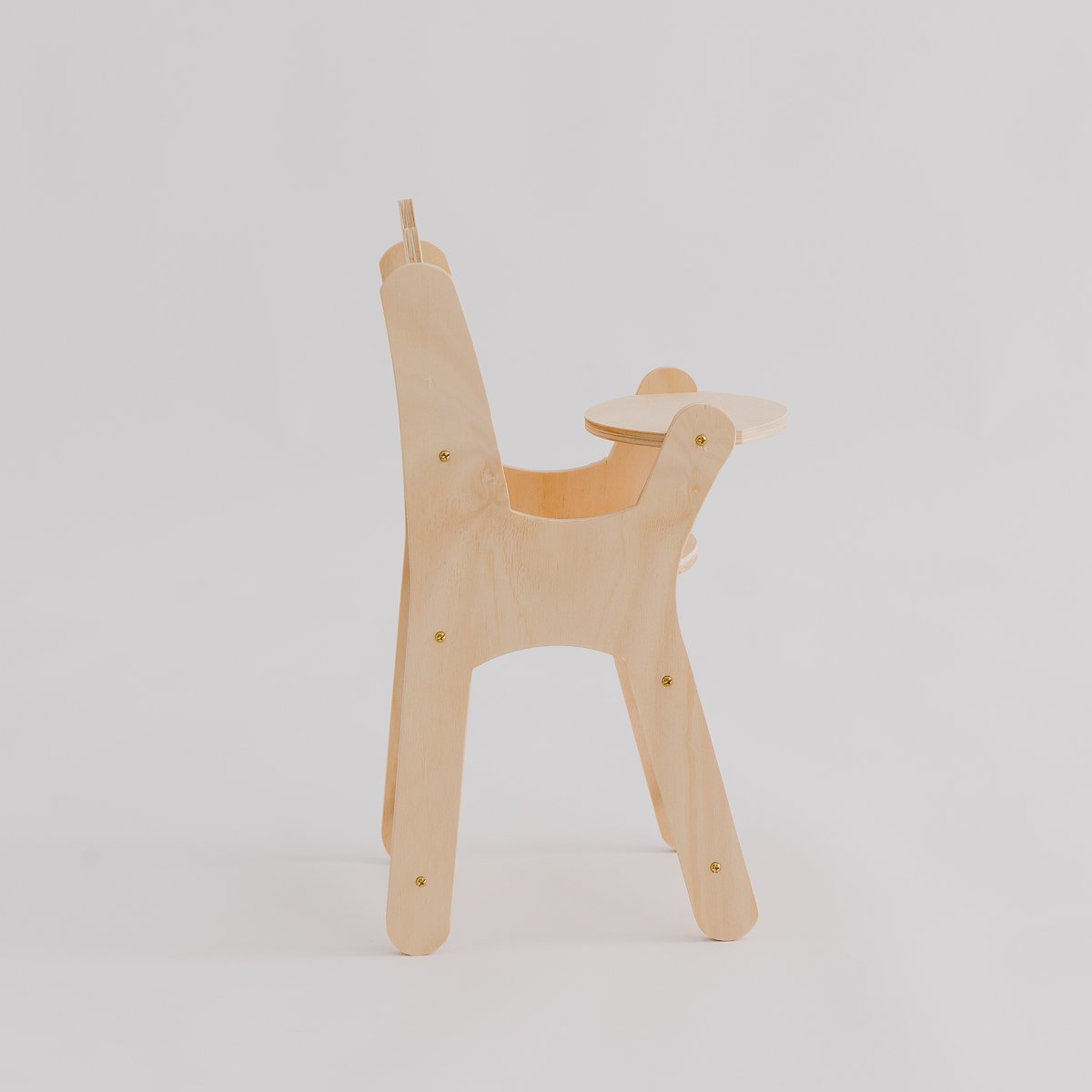 Shell Dolly High Chair for Babies - Adjustable Wooden Baby Feeding Chair with Safety Belt - Perfect for Dining, Weaning & Playtime at Home