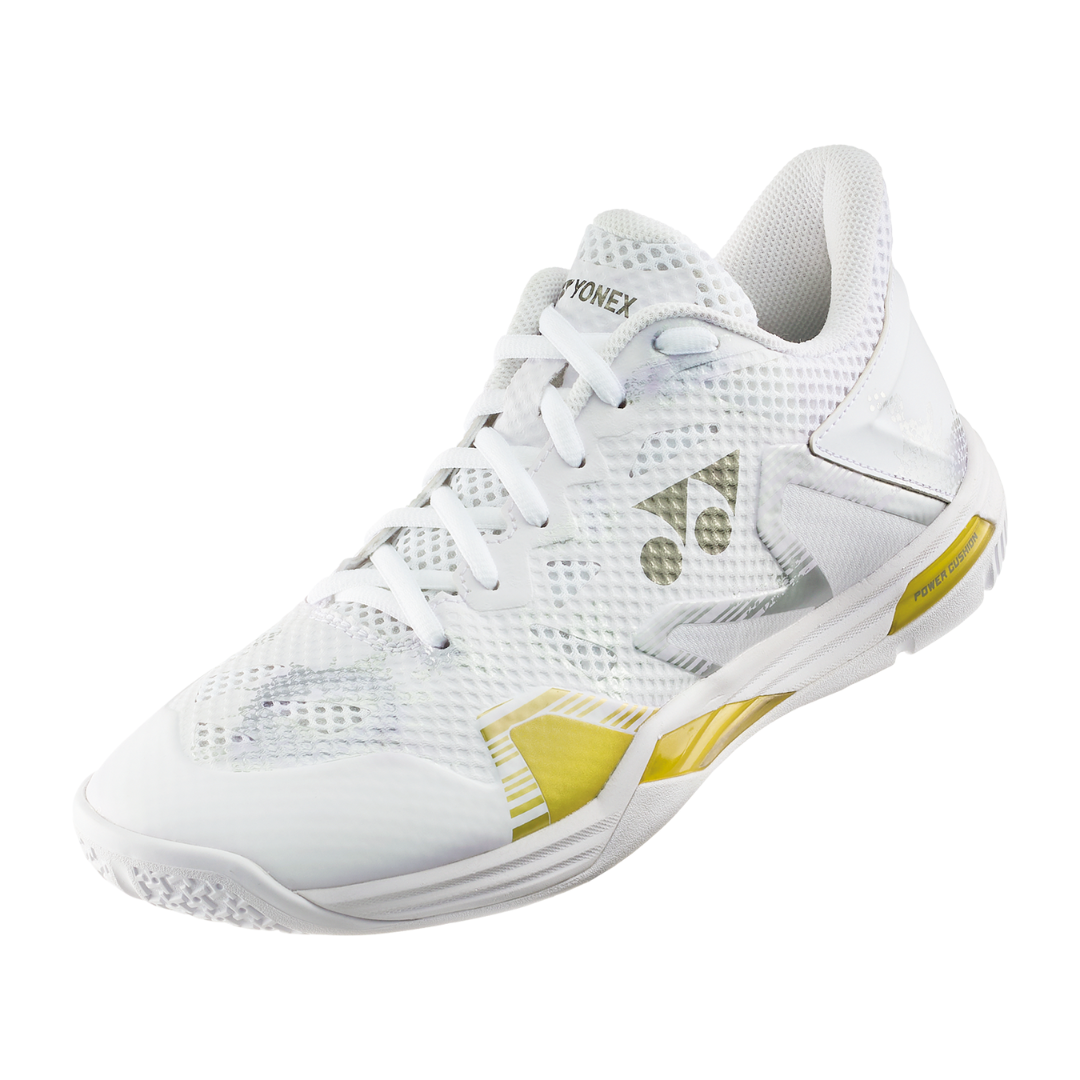 Yonex Power Cushion Eclipsion Z3 Men's Tennis Shoes - White/Gold - Lightweight & Breathable for Court Performance - Perfect for Competitive Play & Training