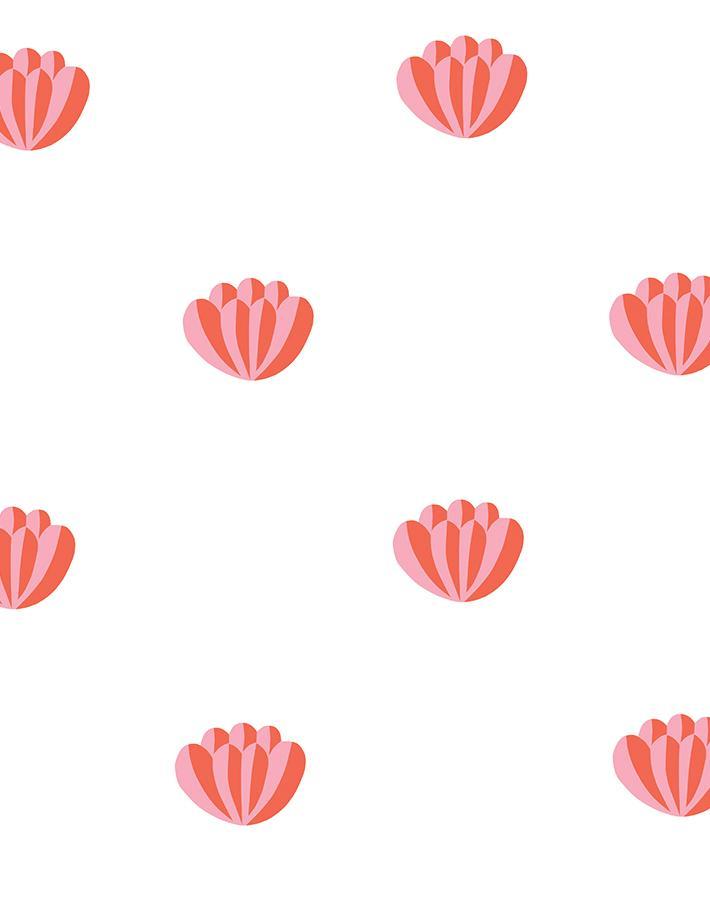 Clare V. 'Lotus' Watermelon Wallpaper - Premium Peel & Stick Wallpaper for Bedroom, Living Room & Nursery Decor