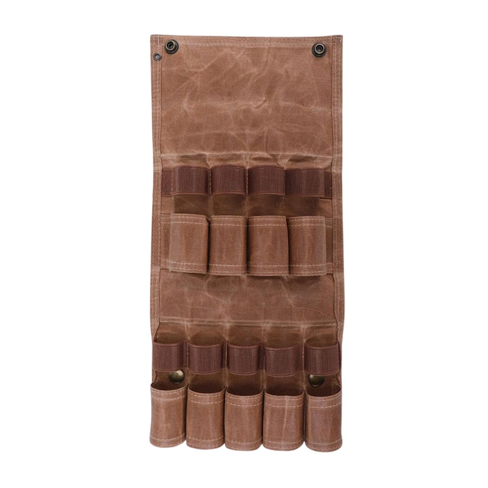 AMLESO Canvas Spice Storage Bag Organizer - Seasoning Bottle Holder & Condiment Container Set for BBQ, Cooking, Camping, Backpacking & Outdoor Adventures - Portable Kitchen & Travel Accessory for Home Chefs & Foodies