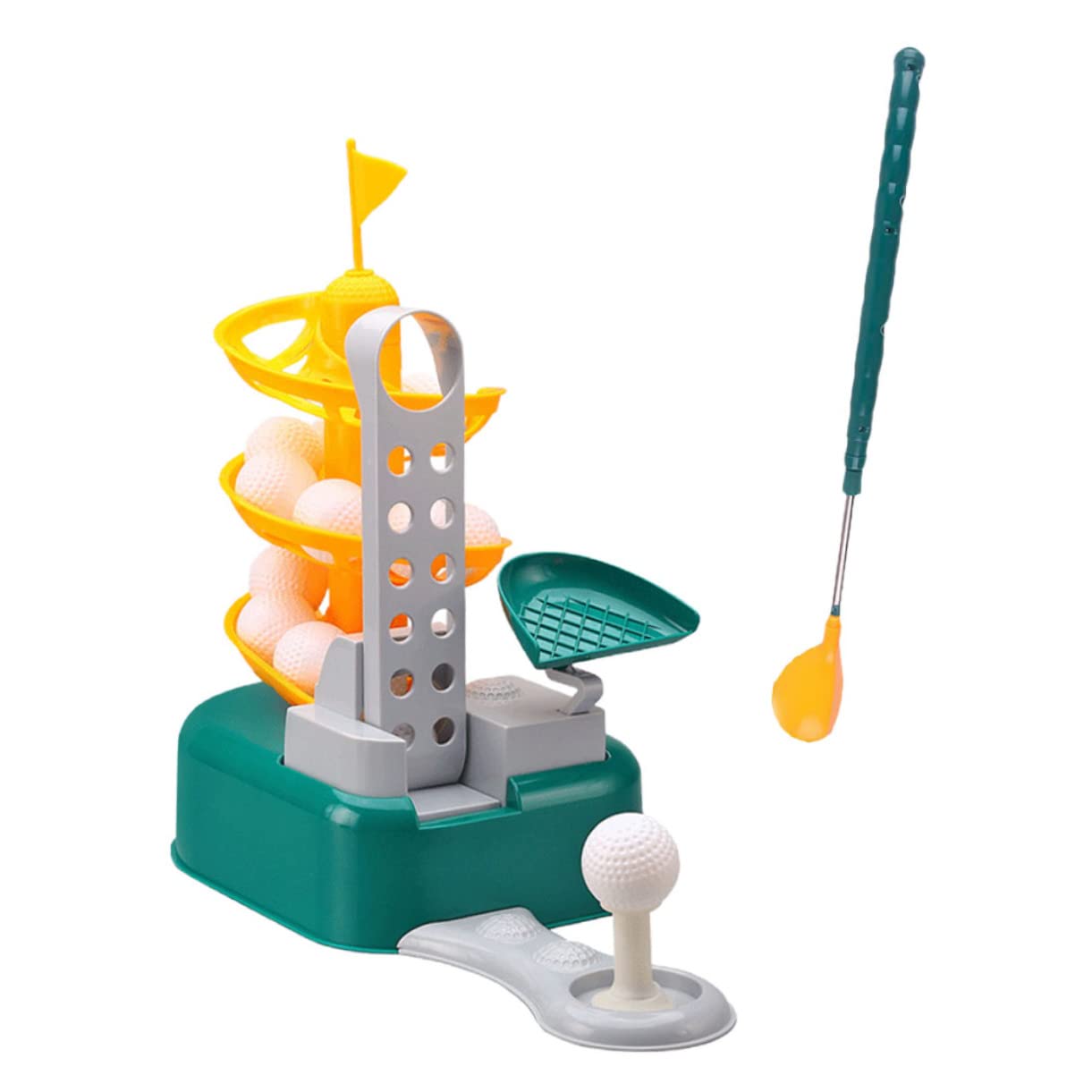 ERINGOGO Kids Golf Training Set - 1 Set Plastic Golf Balls, Pitching Machine, Golf Club for Toddlers - Outdoor Sports Toy for Children, Perfect for Backyard Practice and Family Fun