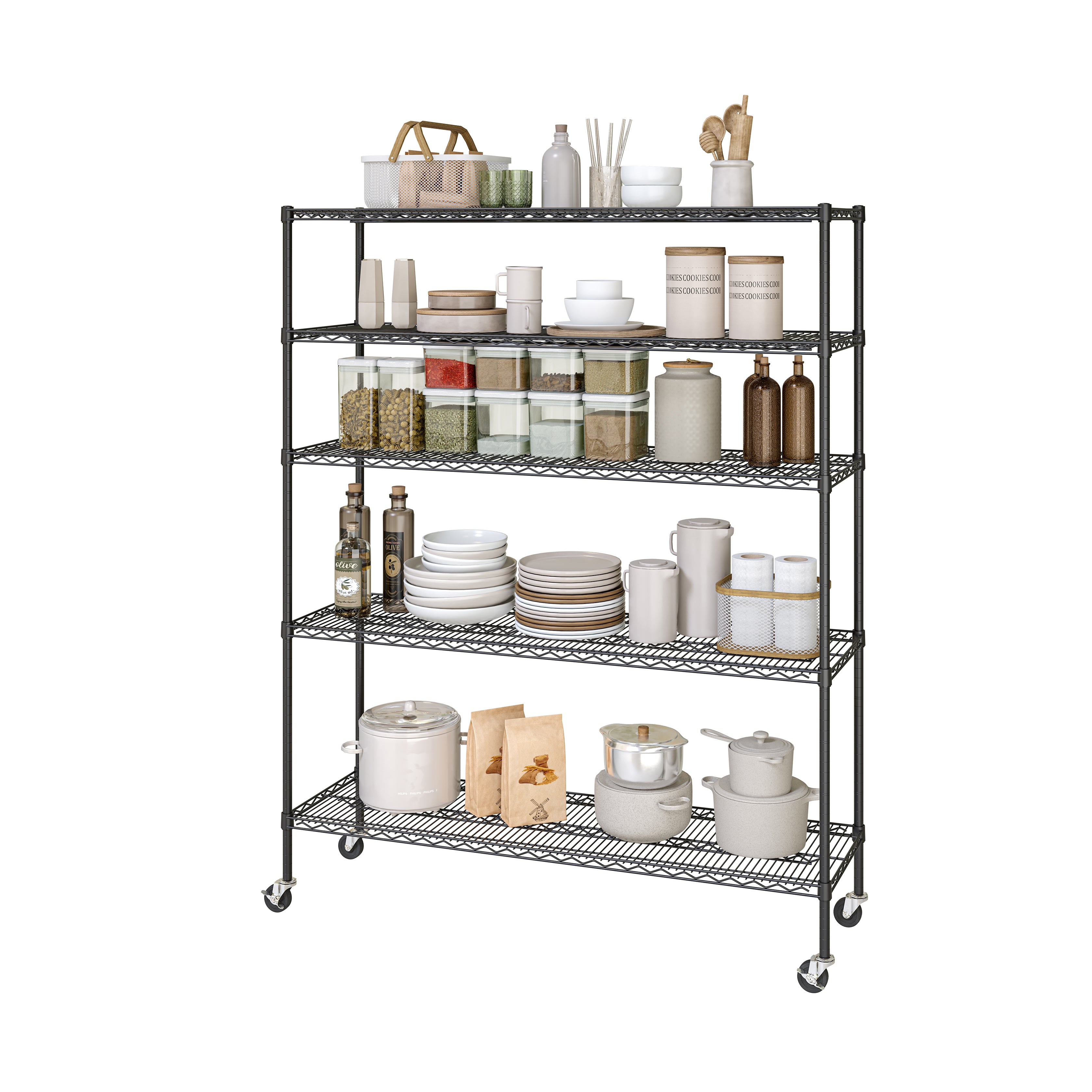 UltraDurable® 5-Tier NSF Certified Steel Shelving Unit - Heavy Duty Storage Rack for Garage, Warehouse, Kitchen & Pantry Organization