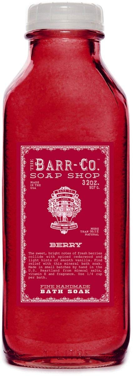 Barr Co Berry Bath Salt Soak - Relaxing & Detoxifying Bath Soak with Natural Berries for Stress Relief & Skin Hydration | Perfect for Spa Nights, Self-Care Routines & Gift Sets