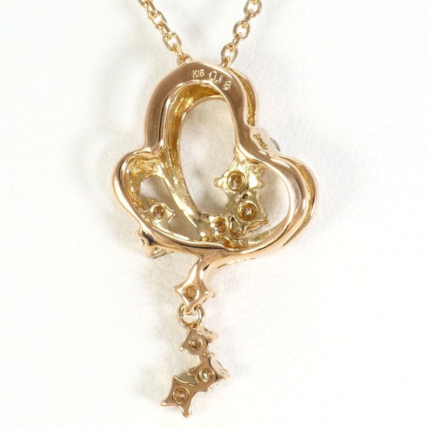 18K Pink Gold Diamond Necklace for Women - Elegant Pendant Jewelry Gift for Anniversary, Wedding & Special Occasions