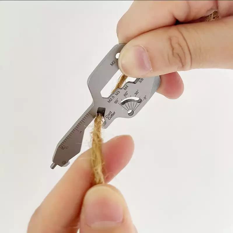 20-in-1 Multi-Tool Keychain - Compact Survival Tool Kit with Belt Loop for Camping, Hiking & Emergency Preparedness