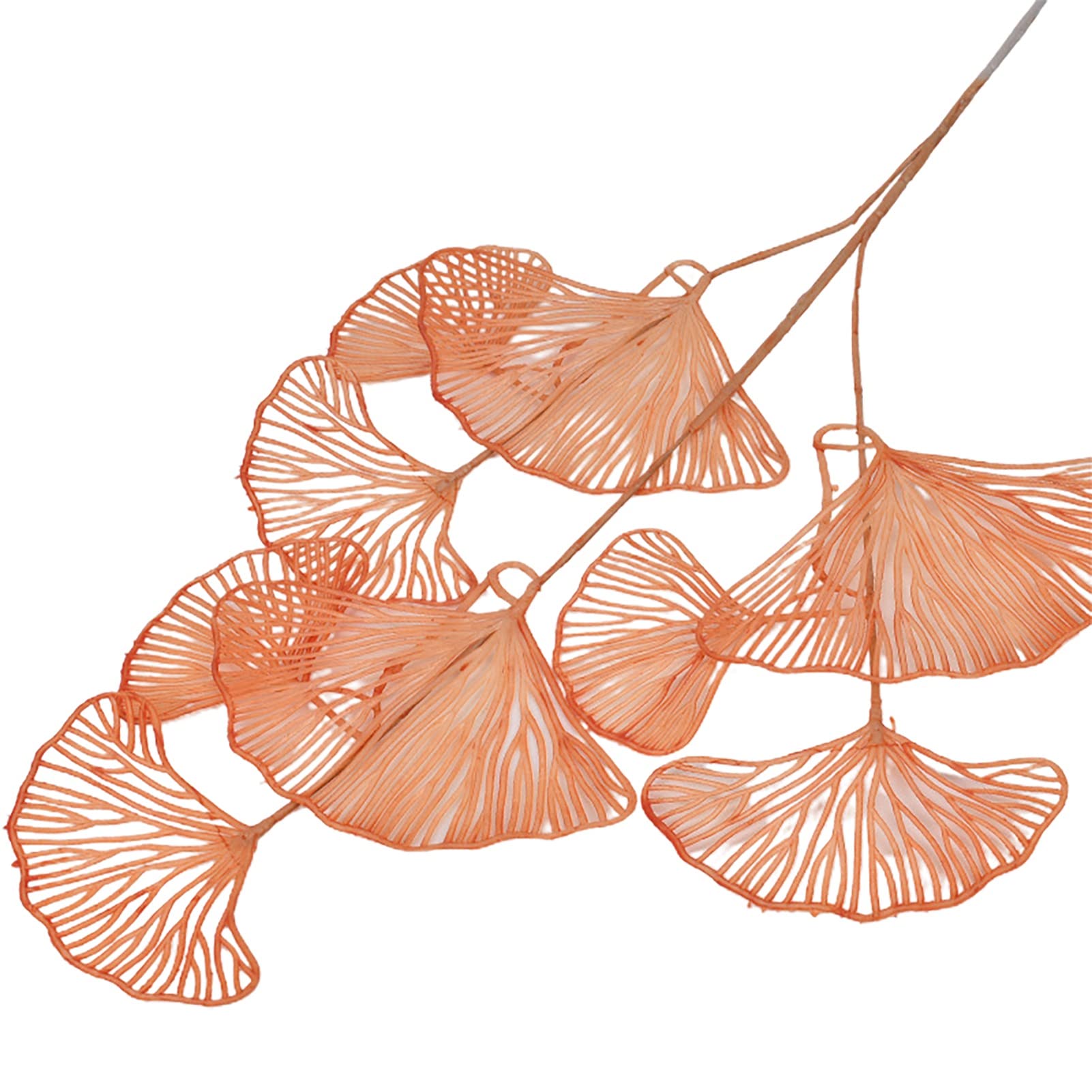 Kangqi Artificial Flower - 1 Branch Fake Foliage with Hollow Lustrous 3 Forked Design for Home Decor, Wedding Centerpieces, Office Desk Arrangement and Party Decoration
