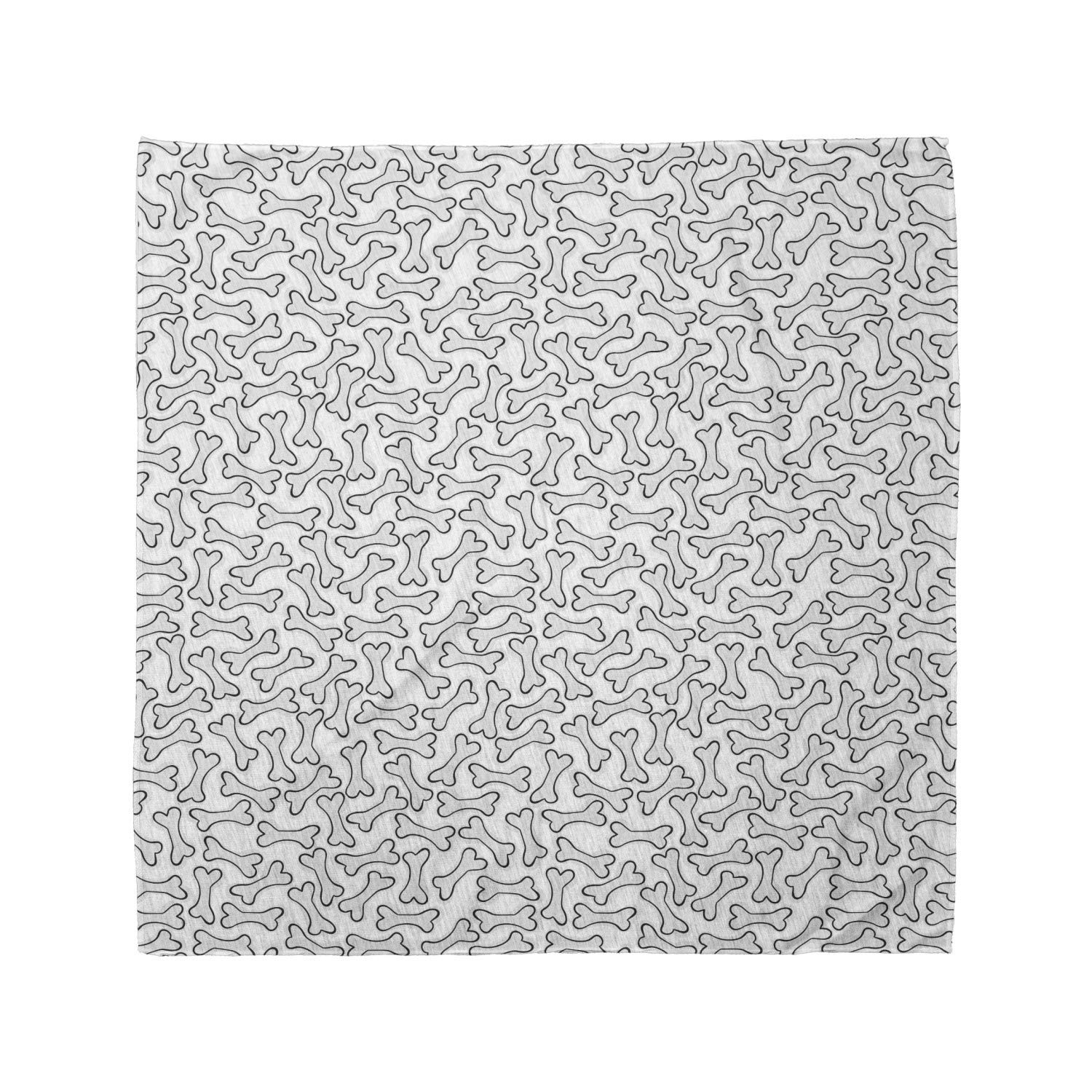 Ambesonne Dog Bones Bandana - Unisex Head and Neck Scarf with Random Bone Print - Perfect for Pet Lovers, Dog Walks, and Outdoor Adventures