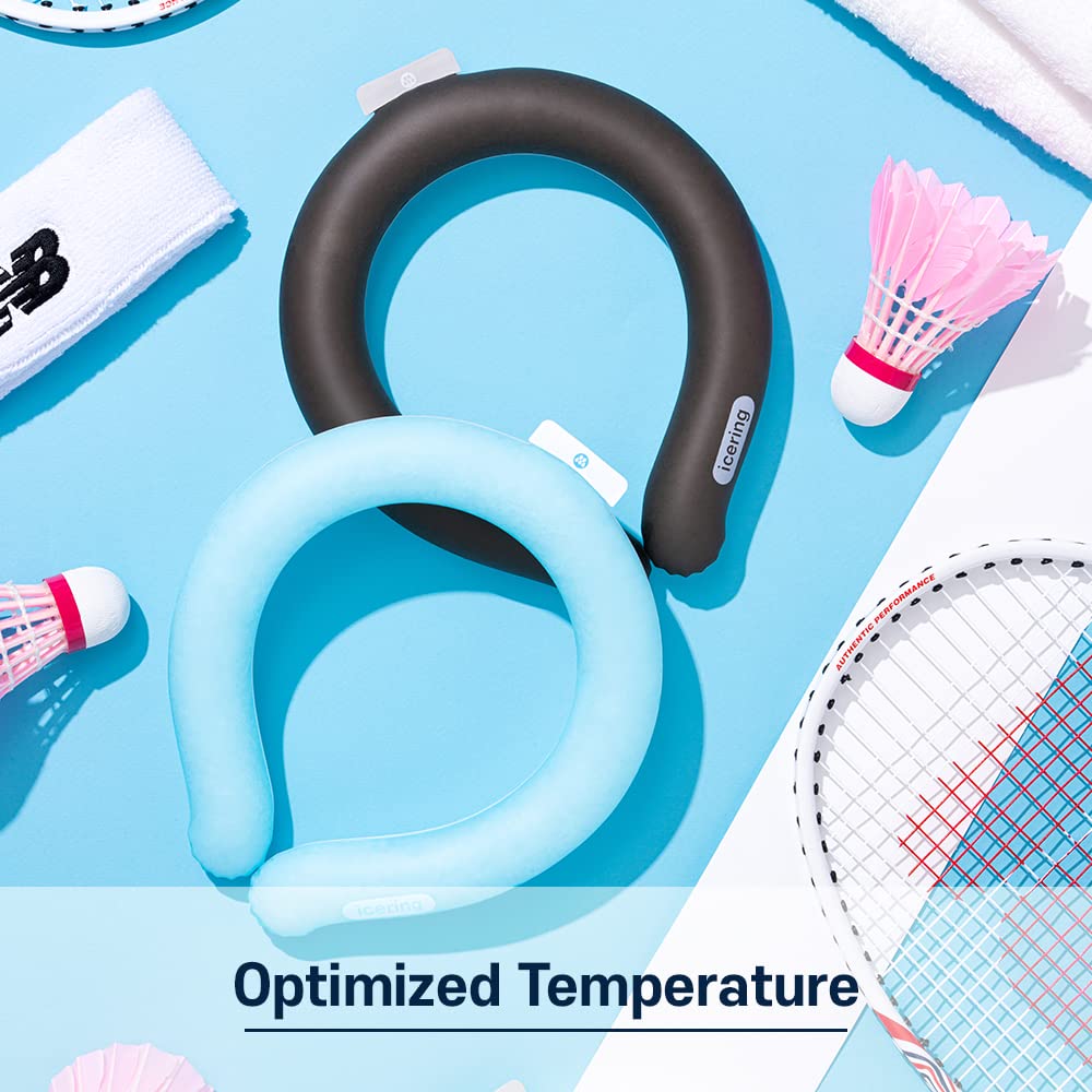 Cooling Neck Wrap with Gel Ice Pack - Personal Air Conditioner for Hot Weather Relief | Freeze Below 64°F | Perfect for Outdoor Activities, Sports, Hiking & Summer Heat | Jumbo Size in Blue