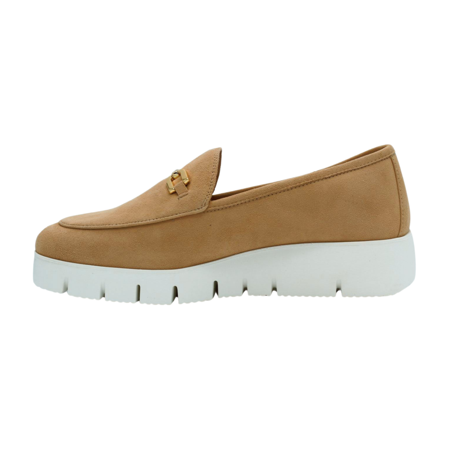 UNISA Women's Camel Suede Wedge Loafers - Comfortable Slip-On Shoes for Casual & Office Wear | Perfect for Work, Travel & Everyday Outfits