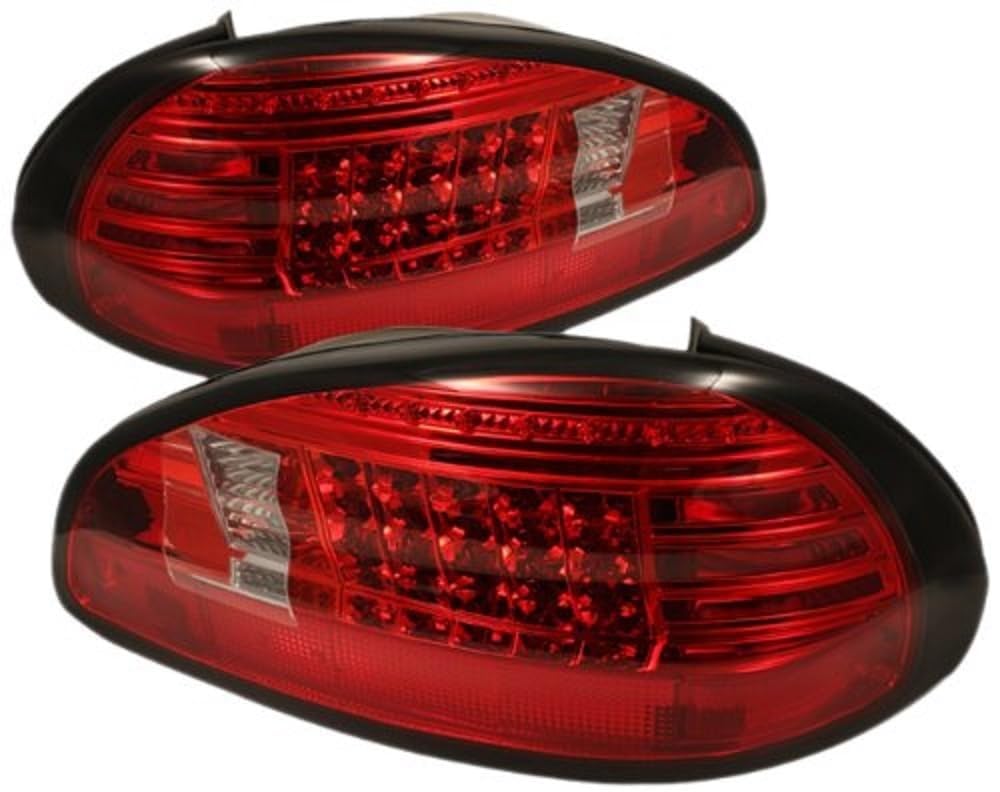Spyder 5007162 LED Tail Lights for 1997-2003 Pontiac Grand Prix - Red & Clear Smoke Lens - Easy Installation & Bright Visibility - Perfect for Night Driving & Car Customization