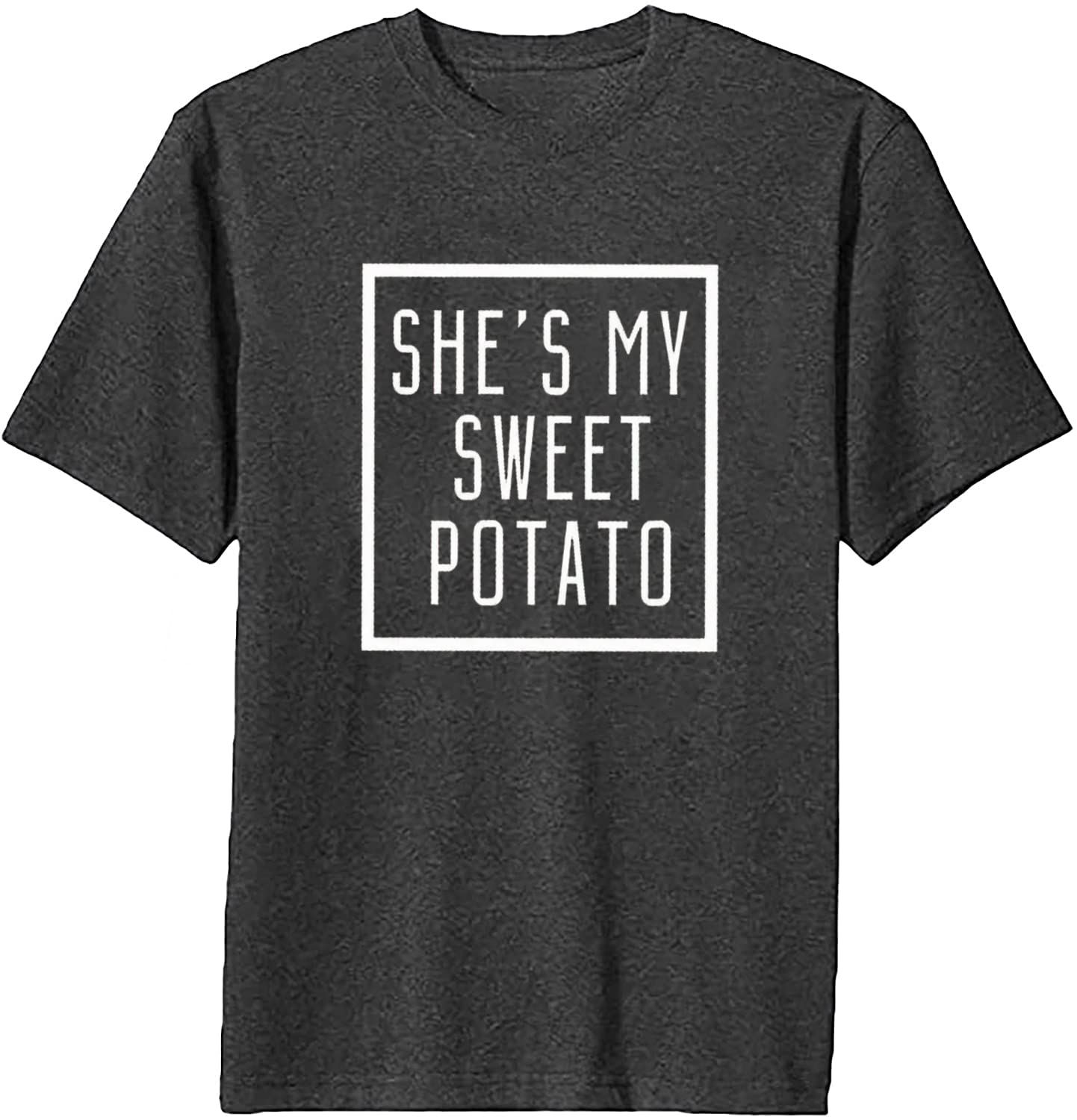 Sweet Potato I Yam Thanksgiving Matching Couples T-Shirt - Funny Husband & Wife Short Sleeve Graphic Tee for Thanksgiving Dinner, Family Gatherings & Holiday Photos