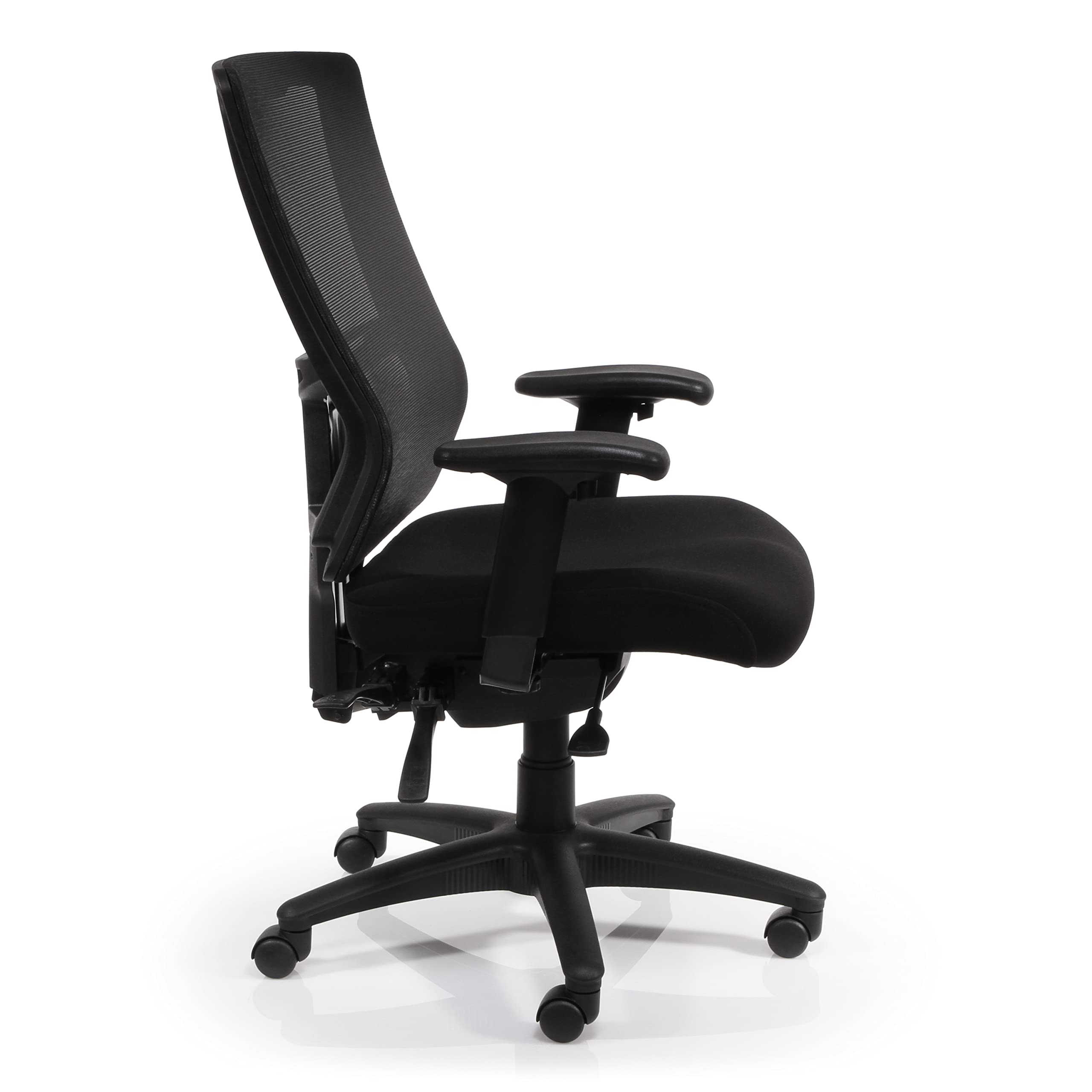 Lorell Ergonomic High-Back Mesh Office Chair with Lumbar Support - Black - Perfect for Home Office, Gaming & Workspace Comfort