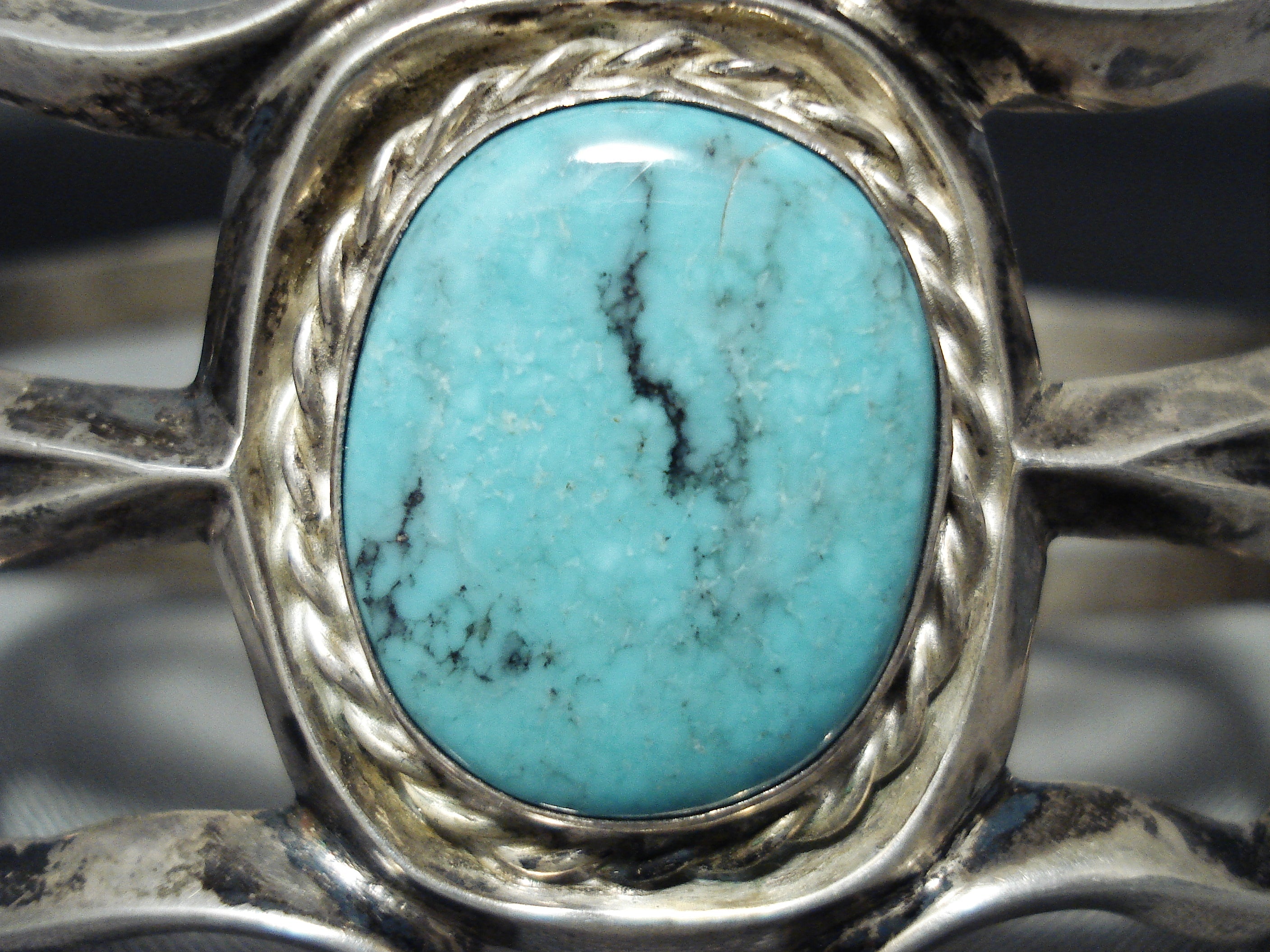 Authentic Vintage Navajo Blue Diamond Sterling Silver Bracelet - Handmade Native American Jewelry for Women - Perfect for Boho Fashion, Weddings & Special Occasions