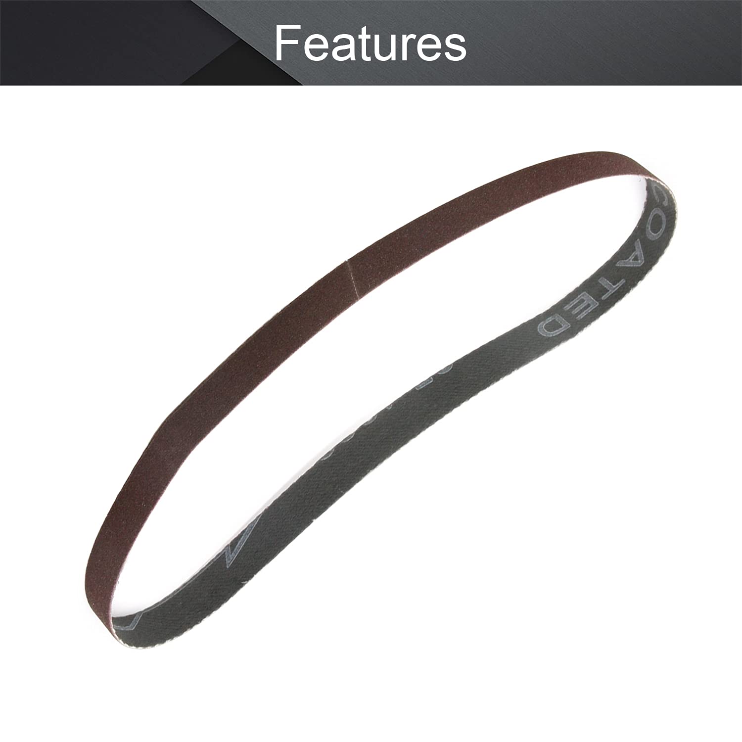 Utoolmart 0.5x18 Inch 240 Grit Aluminum Oxide Sanding Belts - 10 Pack for Wood Finishing, Metal Polishing & Drywall Sanding | Compatible with Portable Belt Sanders & Sharpening Tools | Durable Abrasive Paper for DIY Projects & Professional Use