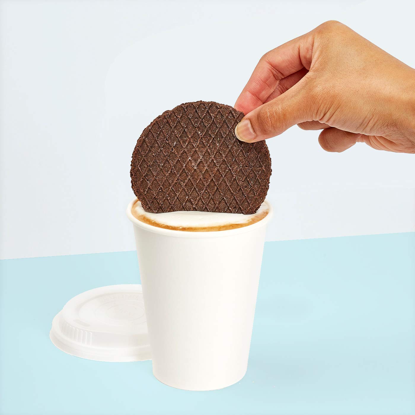 Rip Van Wafels Cookies & Cream Stroopwafels - Healthy Keto Friendly Snacks - Non GMO Low Sugar (3g) & Low Calorie Waffle Cookies - 48 Count Pack - Perfect for Office, Travel & On-the-Go Snacking