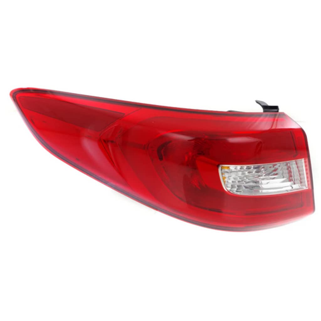 2015-2017 Hyundai Sonata Driver Side Tail Light Assembly - CAPA Certified (HY2804129-92401-C2000) with Bulbs Included | Perfect for Replacement, Night Driving Safety & Car Customization