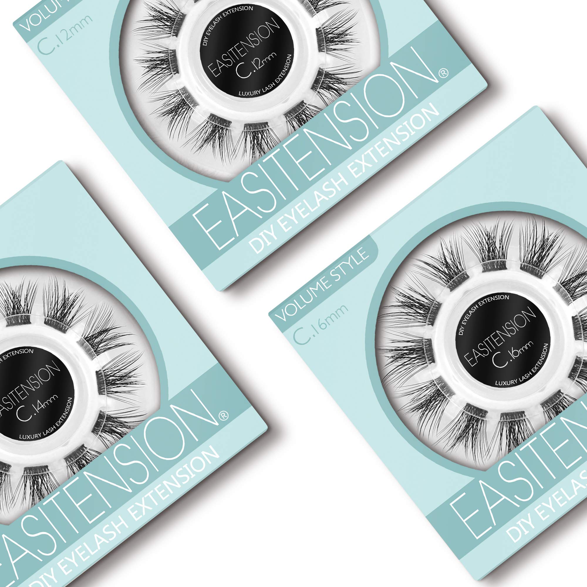 3D Effect DIY Eyelash Extension Kit - Individual Glue Bonded Lash Clusters for Volume Lashes (D Curl, 10MM) - Perfect for Home Use, Salon Professionals & Special Occasions