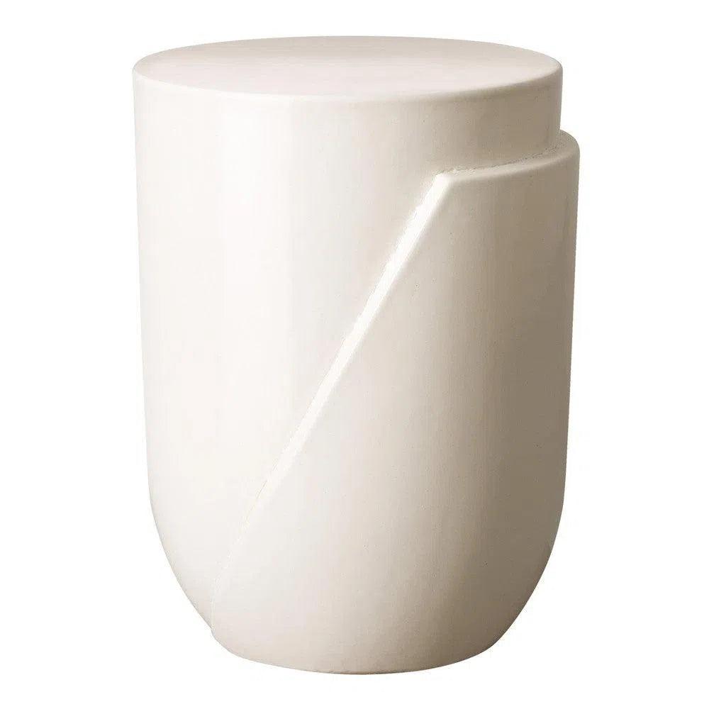 18 Inch Accel Ceramic Garden Stool - Outdoor Side Table for Patio, Poolside & Garden Decor | Waterproof & Durable Seating Furniture