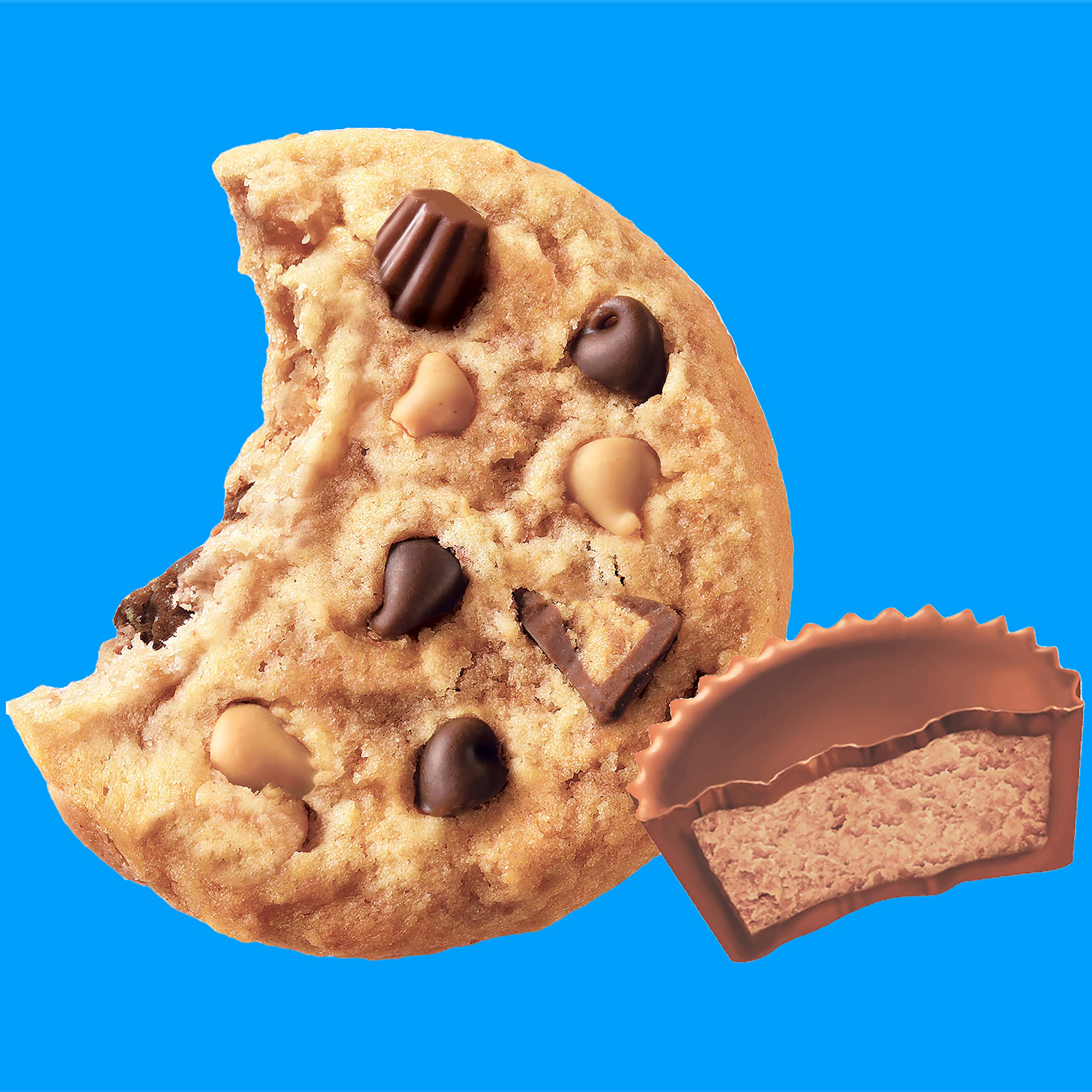 CHIPS AHOY! Reese’s Peanut Butter Cup Chocolate Chip Cookies - 12 Pack (9.5 oz Each) | Bulk Snacks for Office, School & Party Treats