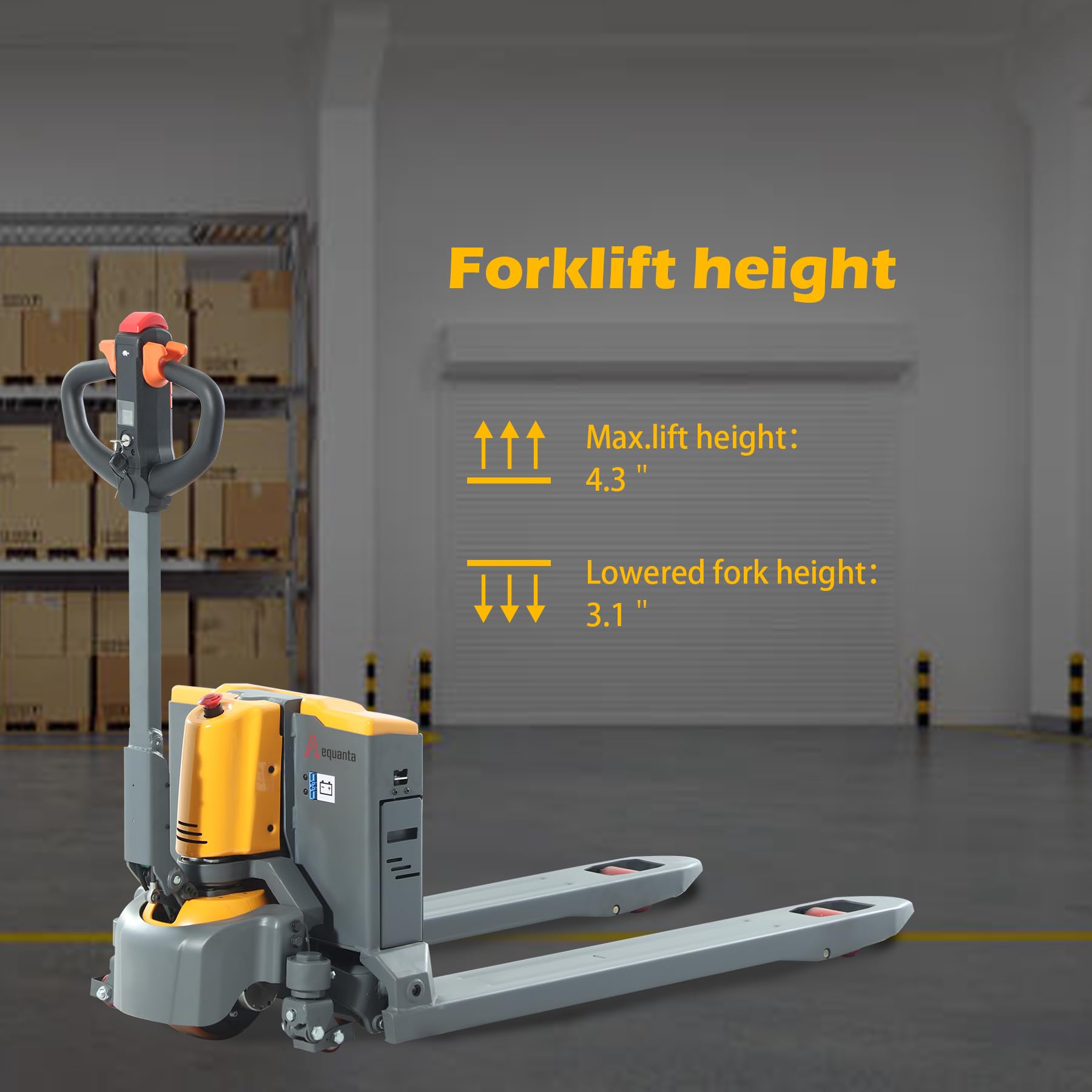 3300 lbs Capacity Full Electric Pallet Jack - 48