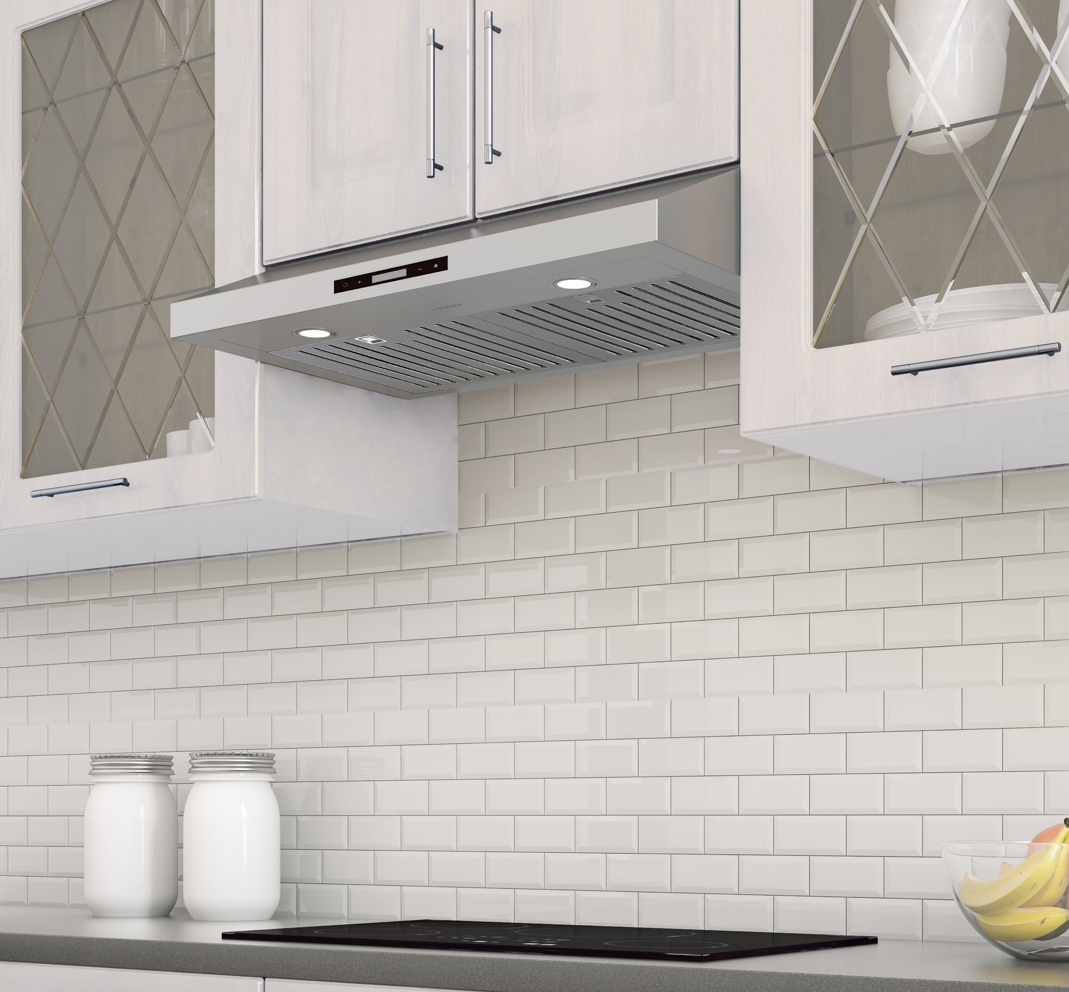 Stainless Steel 30-Inch Slim Under Cabinet Range Hood - Powerful Ventilation for Kitchen, Cooking, and Smoke Removal