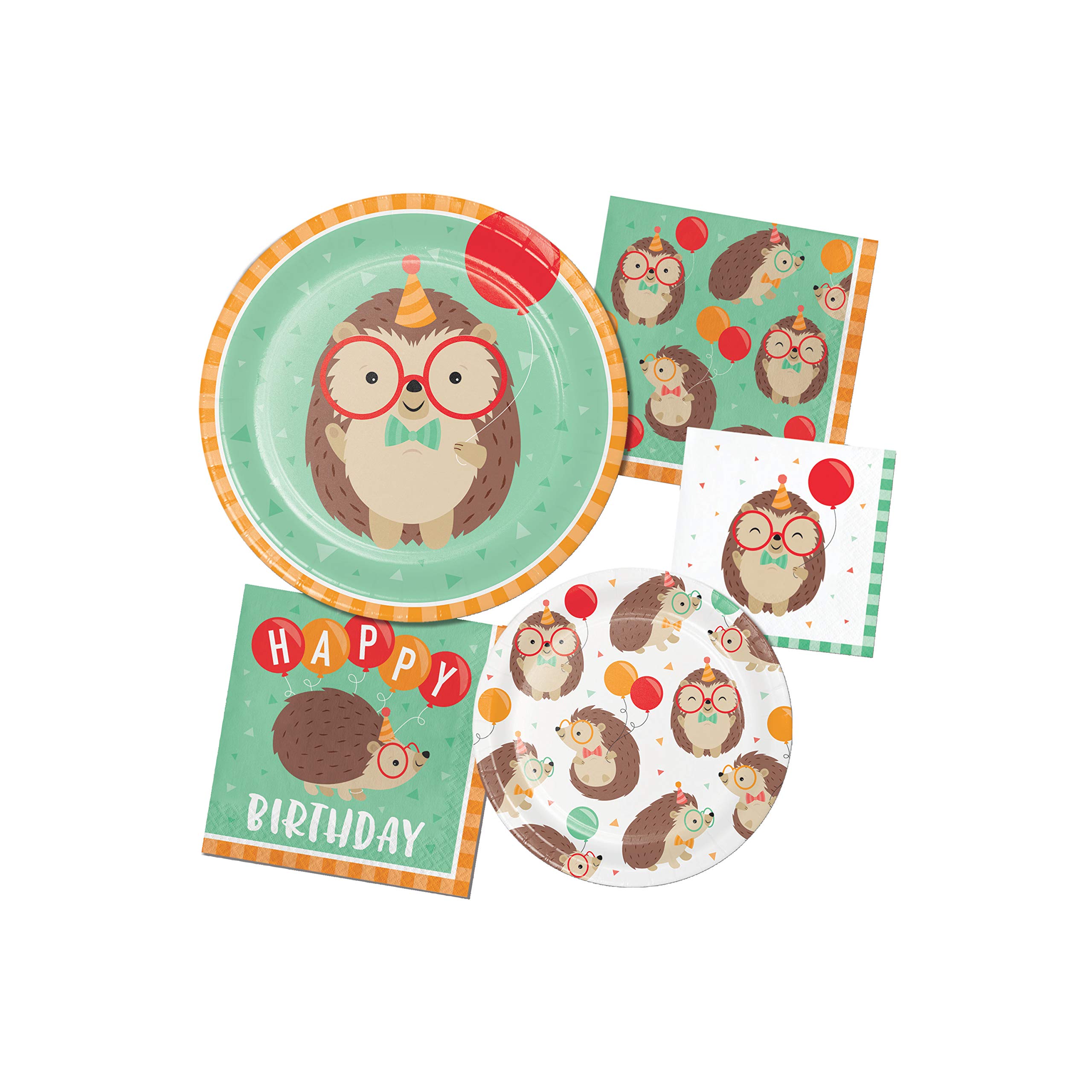 Hedgehog Party Beverage Napkins - 16 Count | Cute Animal Theme Paper Napkins for Birthday, Baby Shower & Holiday Celebrations
