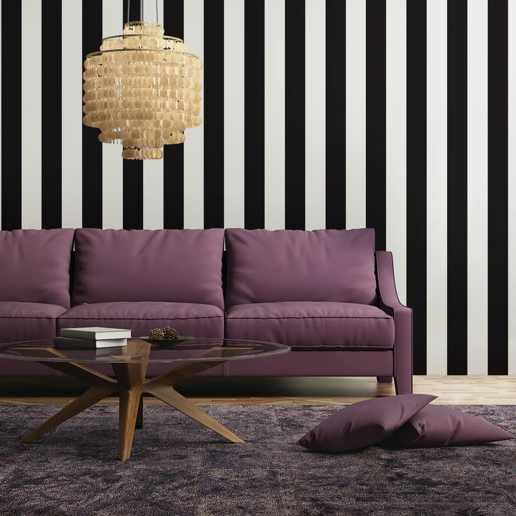 Single Stripe Peel and Stick Wallpaper Border - Self-Adhesive Decorative Wall Trim for Bedroom, Nursery, Living Room & Home Decor
