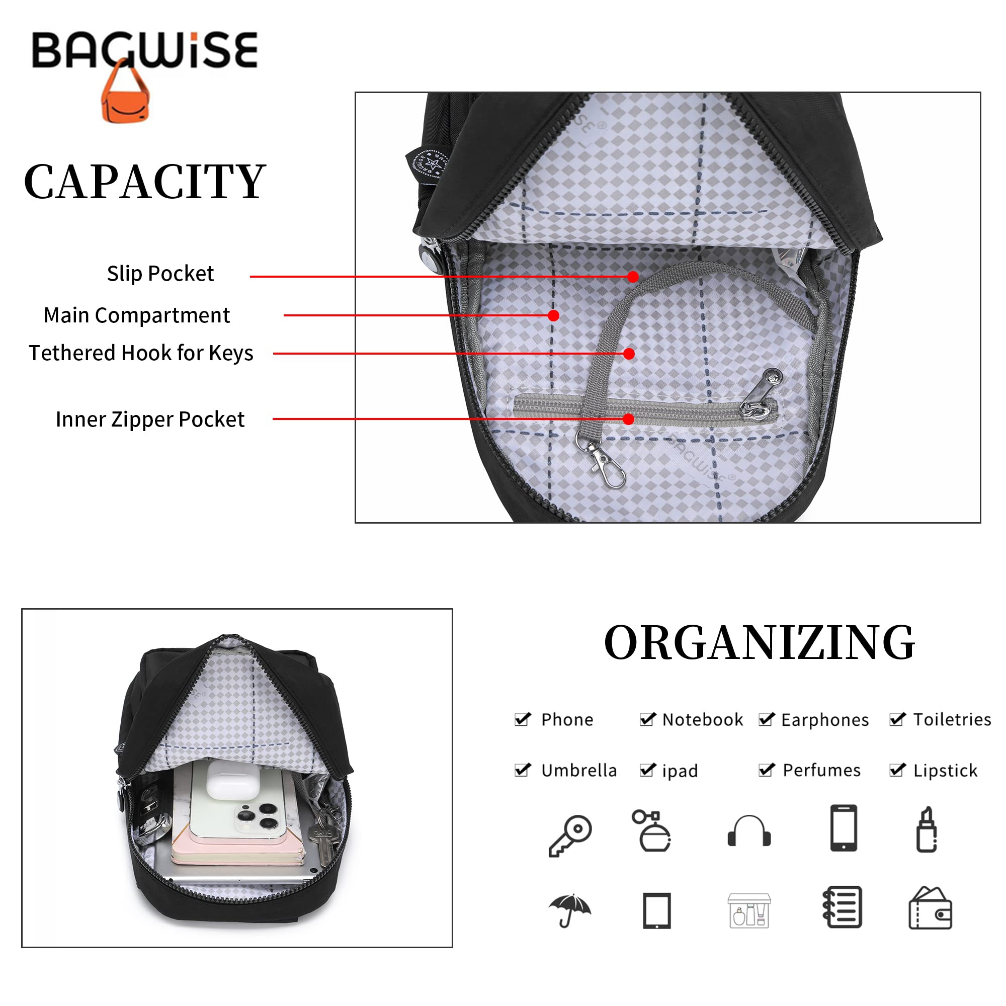 Stylish Crossbody Bags for Women & Men - Lightweight Unisex Sling Purse & Compact Backpack | Perfect for Travel, Shopping, and Everyday Use