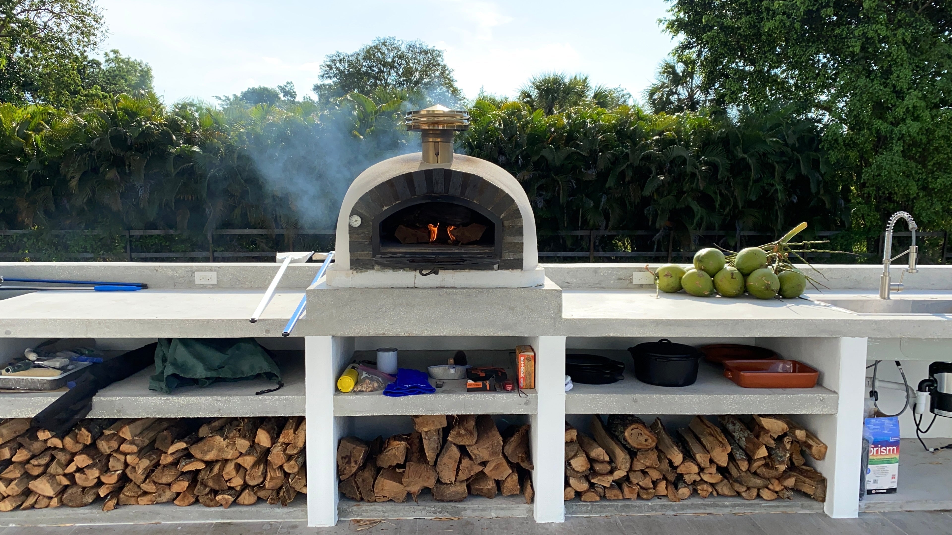 Premium PIZZAIOLI Pizza Oven Stone Arch - Hybrid Outdoor Pizza Oven for Backyard, Patio & Restaurant Use - Perfect for Wood Fired & Gas Cooking