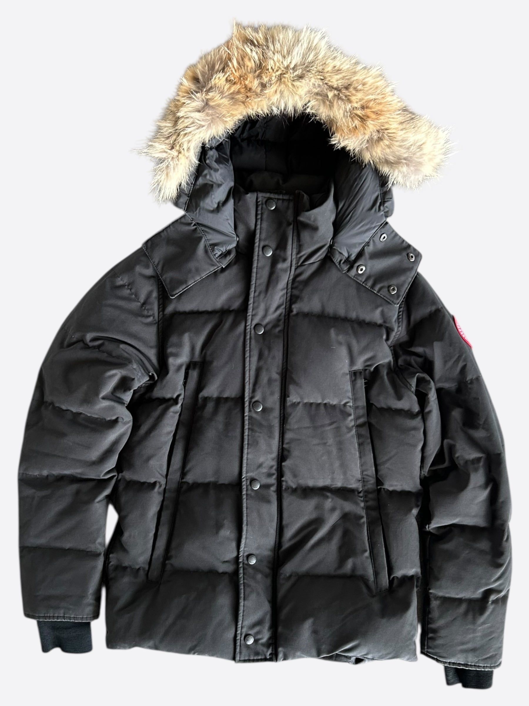 Canada Goose Black Wyndham Men's Parka - Premium Winter Jacket for Extreme Cold Weather - Perfect for Snowboarding, Skiing & Outdoor Adventures