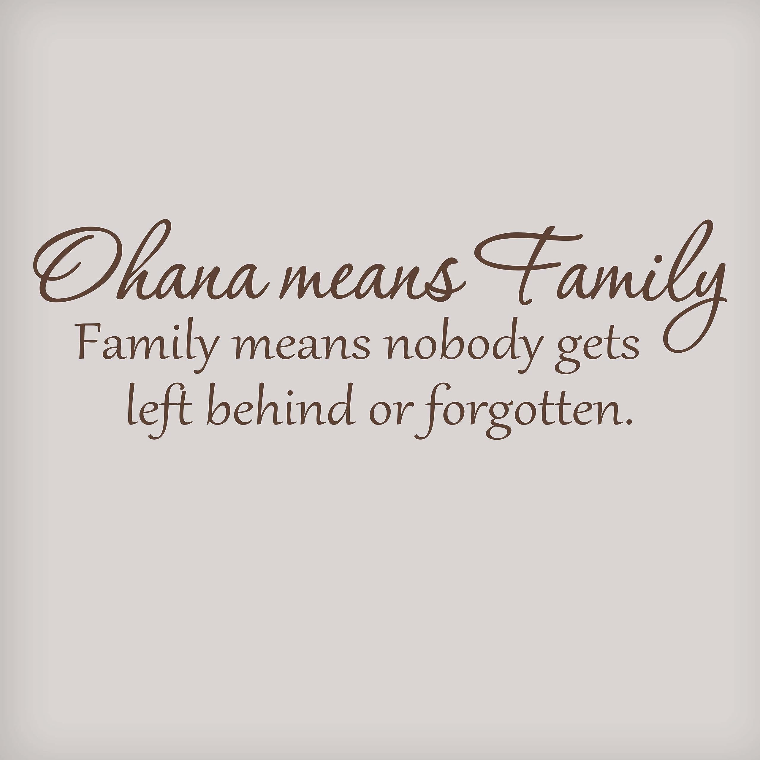 Ohana Means Family Wall Decal - Lilo & Stitch Quote Vinyl Stickers for Kids Room, Nursery & Bedroom Decor - Disney Inspired Wall Art for Home & Office