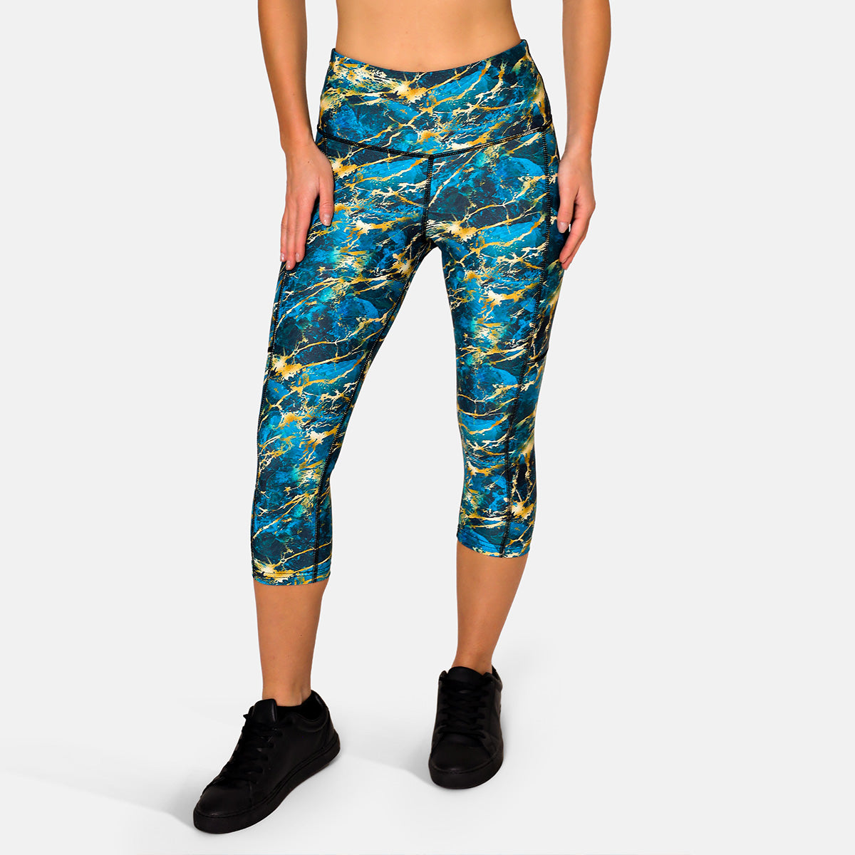 Luxury Gilded Marble Capri Pants - Women's High-Waisted Palazzo Trousers for Elegant Evening Wear & Special Occasions