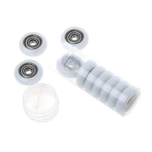 10 Pcs 5X23X7.3mm Nylon Plastic Carbon Steel Window Roller Bearings with Groove - Smooth Sliding for Windows, Doors, Furniture & DIY Projects