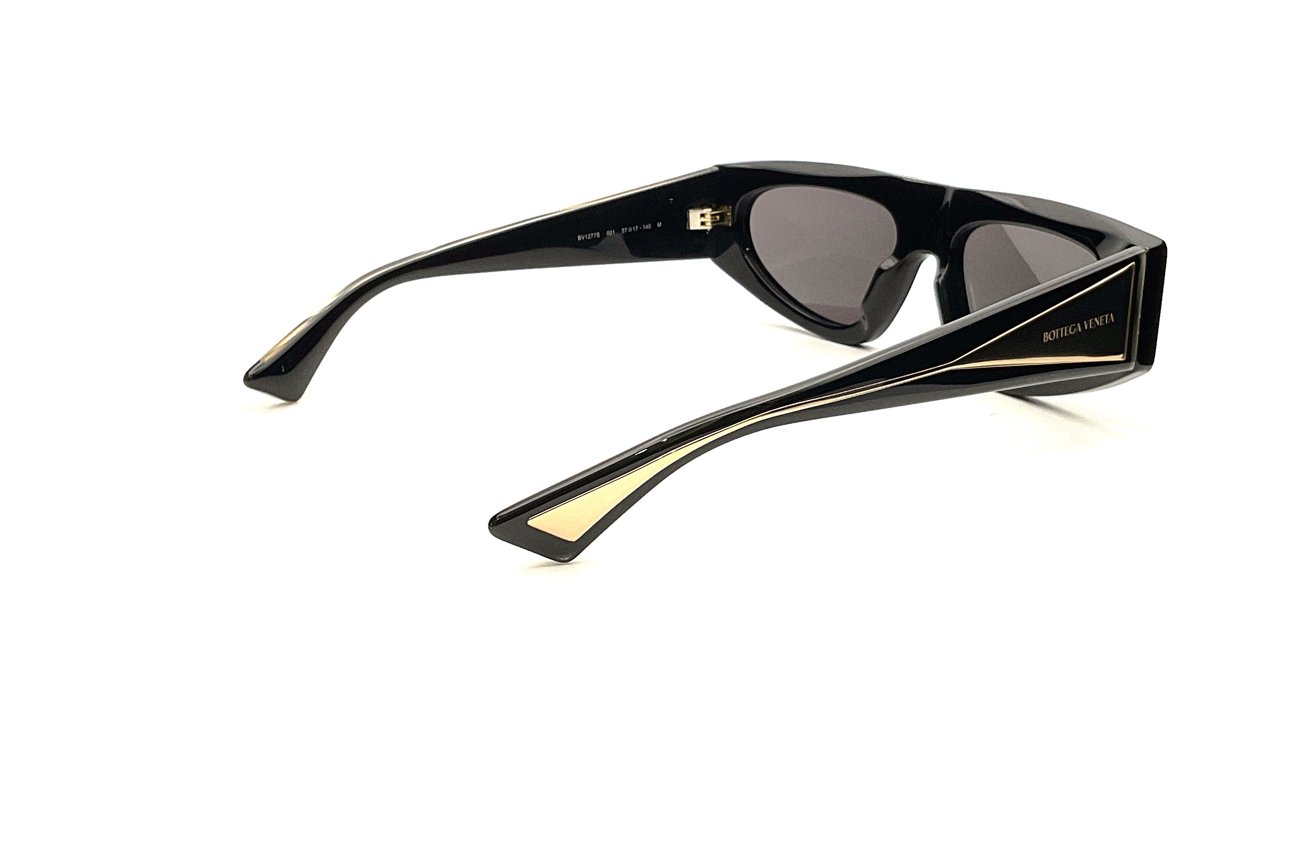 Bottega Veneta BV1277S Sunglasses - Black & Gold Aviator Style for Men & Women | Perfect for Outdoor Activities, Travel & Fashion Accessories