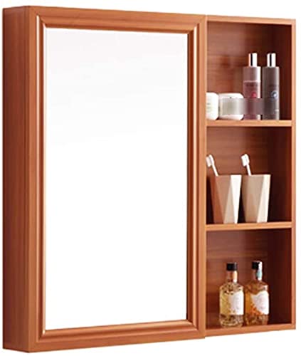 BUYT Medicine Cabinet with Mirror - Wall Mounted Bathroom Storage Cabinet, 60x127cm Brown - Perfect for Bathroom Organization & Vanity Storage