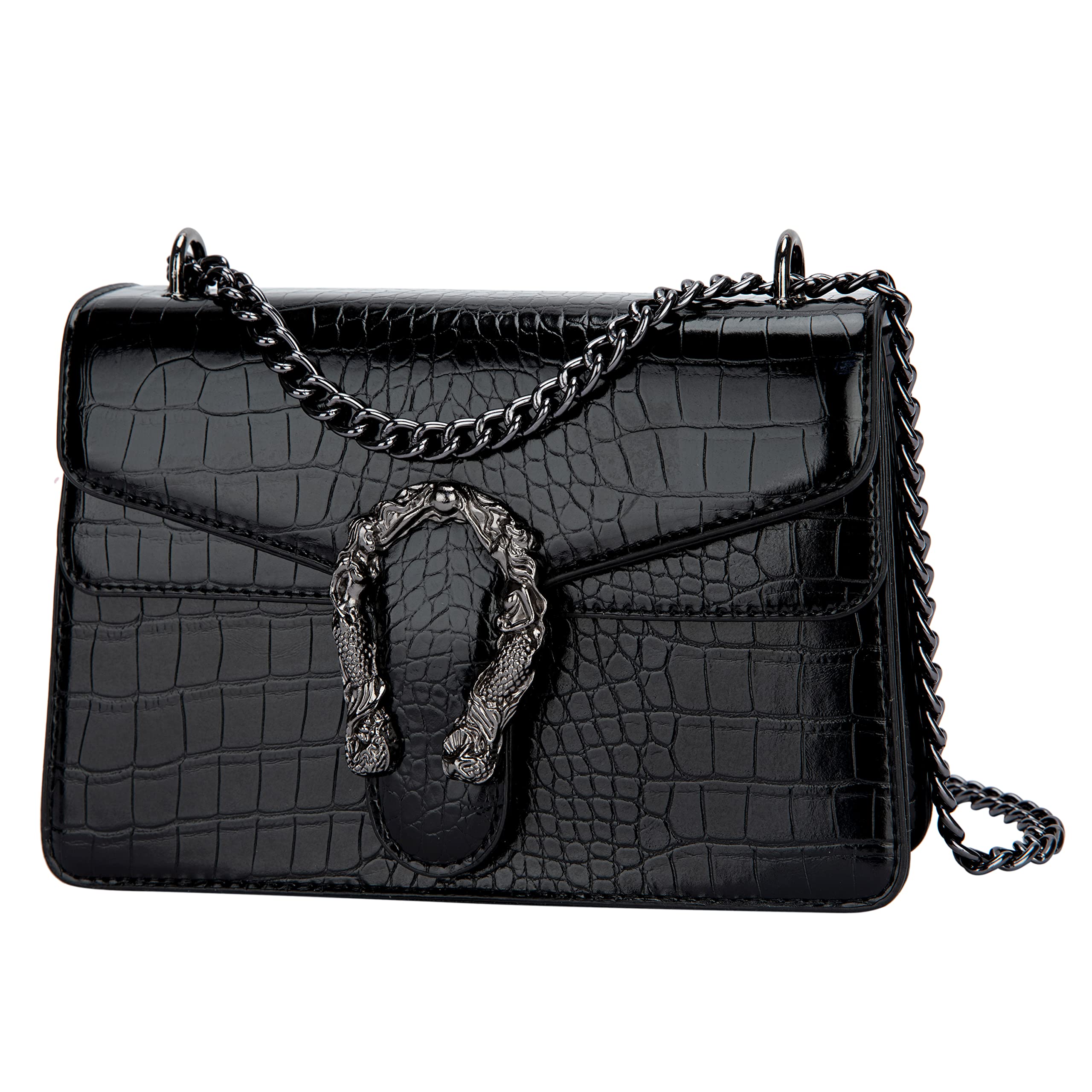 Trendy Crocodile Grain Crossbody Bags for Women - Leather Shoulder Purse for Daily Use & Travel