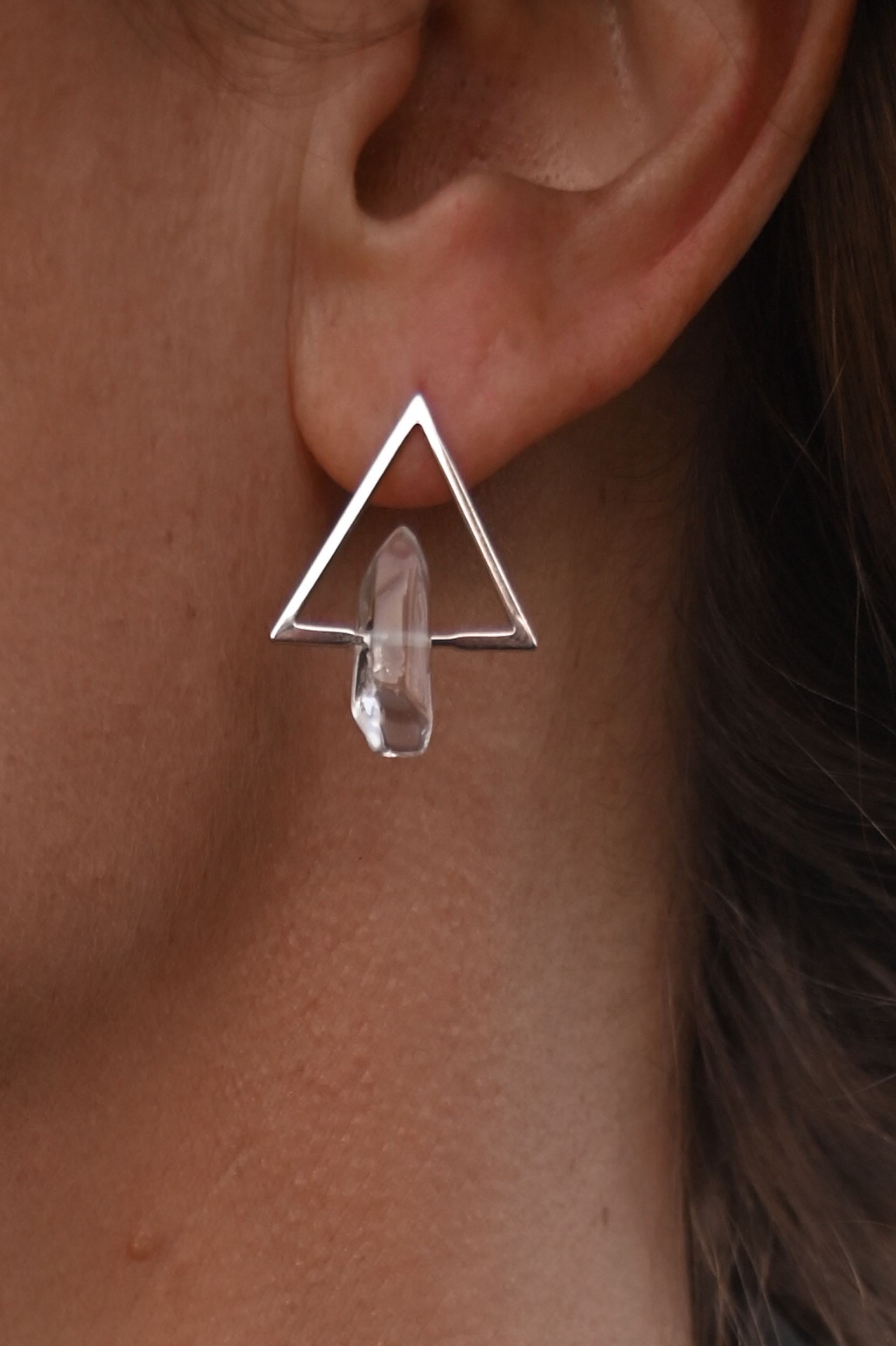Manifestation Quartz Earrings for Women - Healing Crystal Jewelry for Positive Energy & Good Luck - Perfect for Meditation, Yoga & Spiritual Gifts