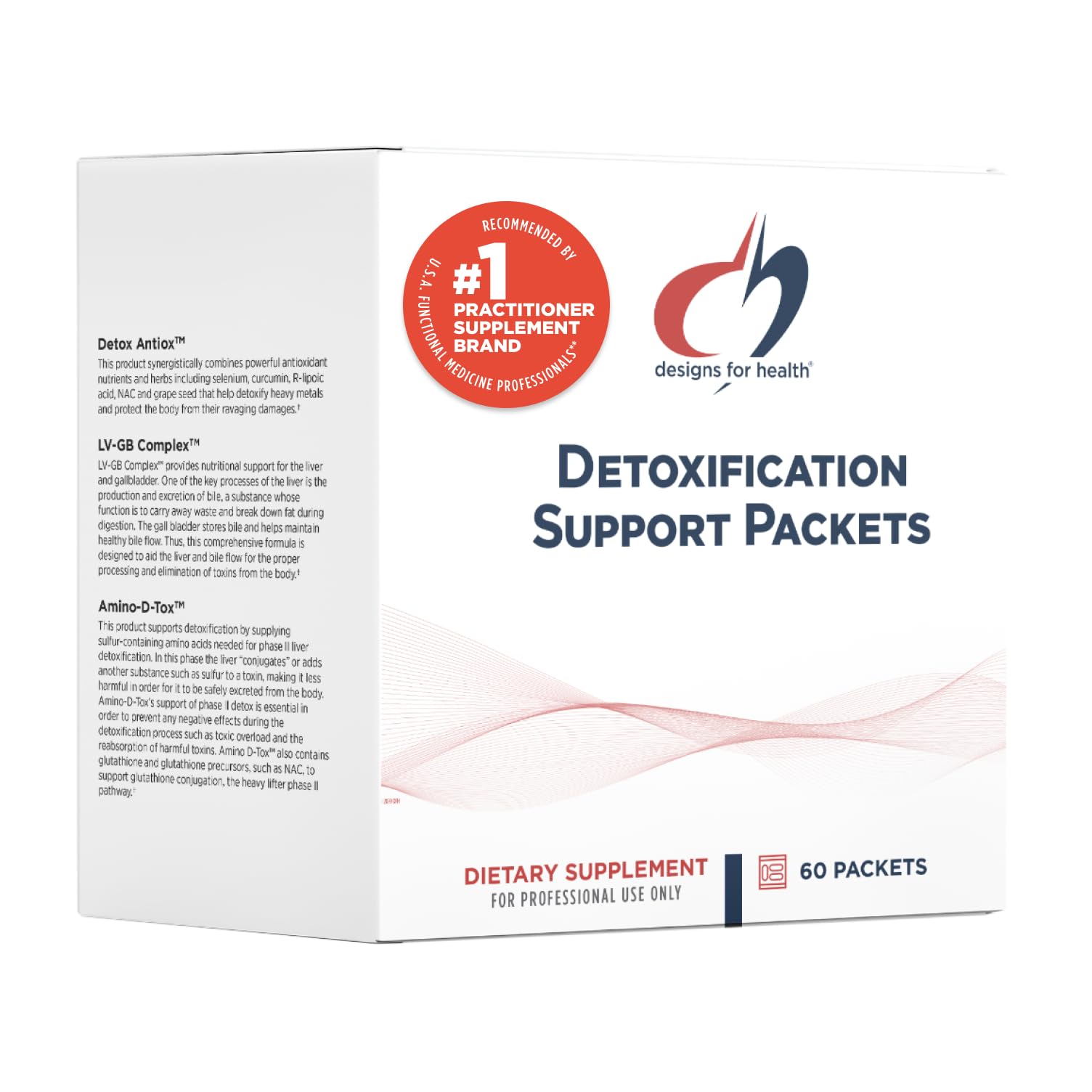 Designs for Health Detoxification Support Packets - 3-Part Complete Body Cleanse Kit with Liver Support, Calcium D-Glucarate & Milk Thistle - 60 Packets for Daily Detox & Wellness | Ideal for Post-Holiday Cleanse, Weight Management & Energy Boost