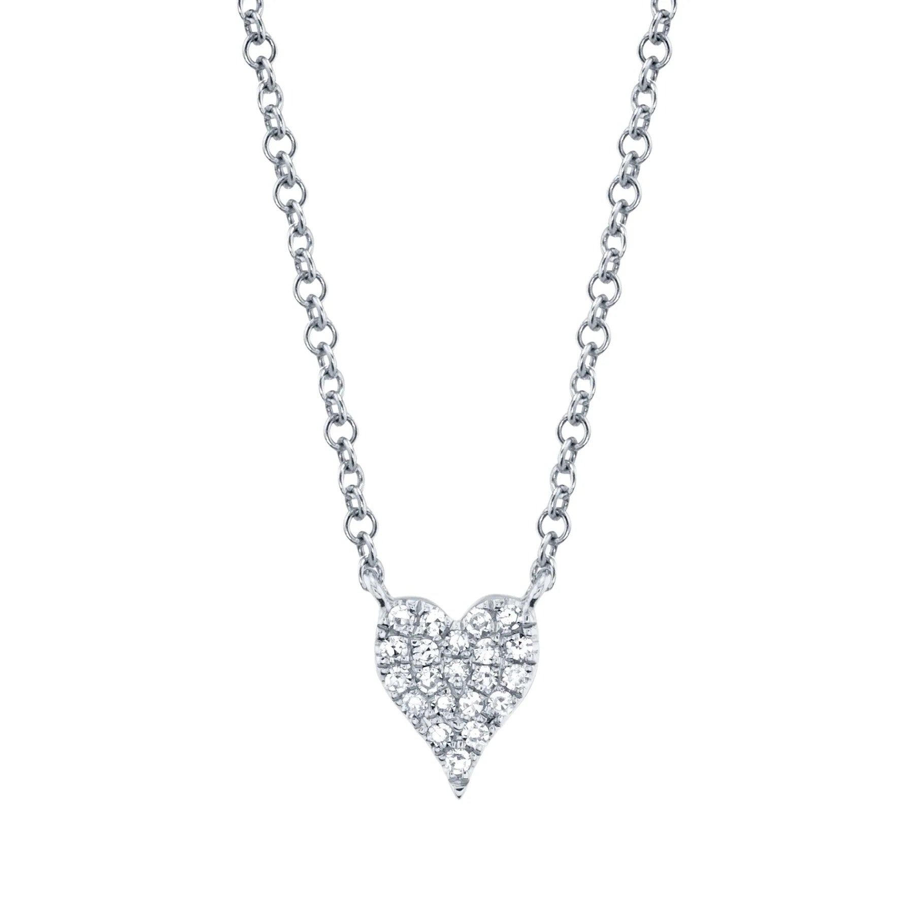 14K Gold Diamond Pave Heart Pendant Necklace for Women - Elegant Valentine's Day Gift for Her, Perfect for Anniversary, Birthday & Romantic Occasions