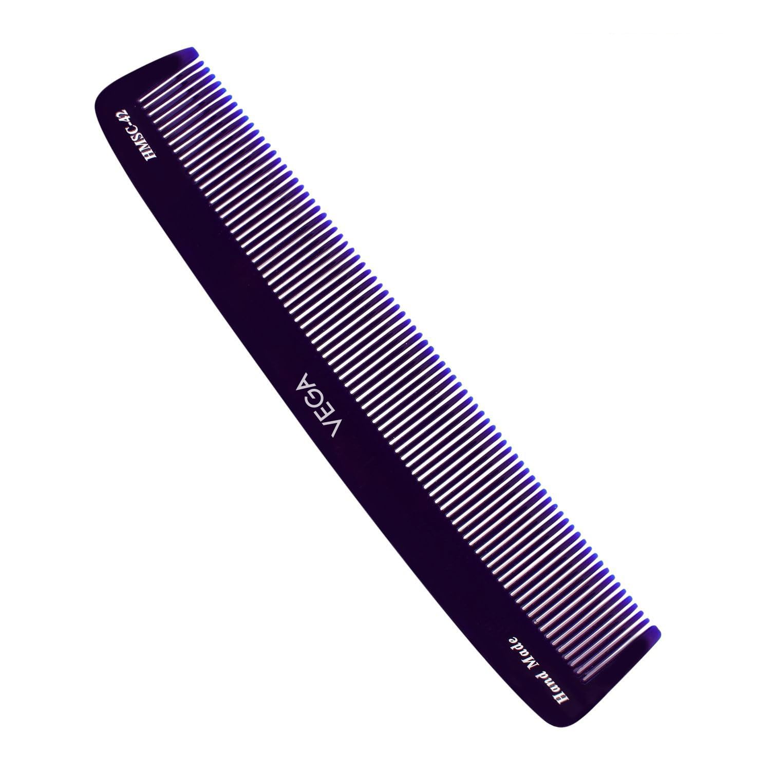 Vega Spectra Dual Color Graduated Dressing Hair Comb - Handmade Wooden Comb for Men & Women | India's No.1 Hair Comb Brand (HMSC-42) | Perfect for Styling, Detangling & Salon Use