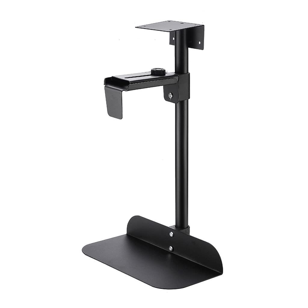 YUEYOULII Under Desk CPU Holder - Metal Wall Mount Computer Chassis Support Bracket, Heavy Duty Desktop Main Frame Hanger for PC Case (Color: Black) | Perfect for Home Office, Gaming Setup & Workspace Organization