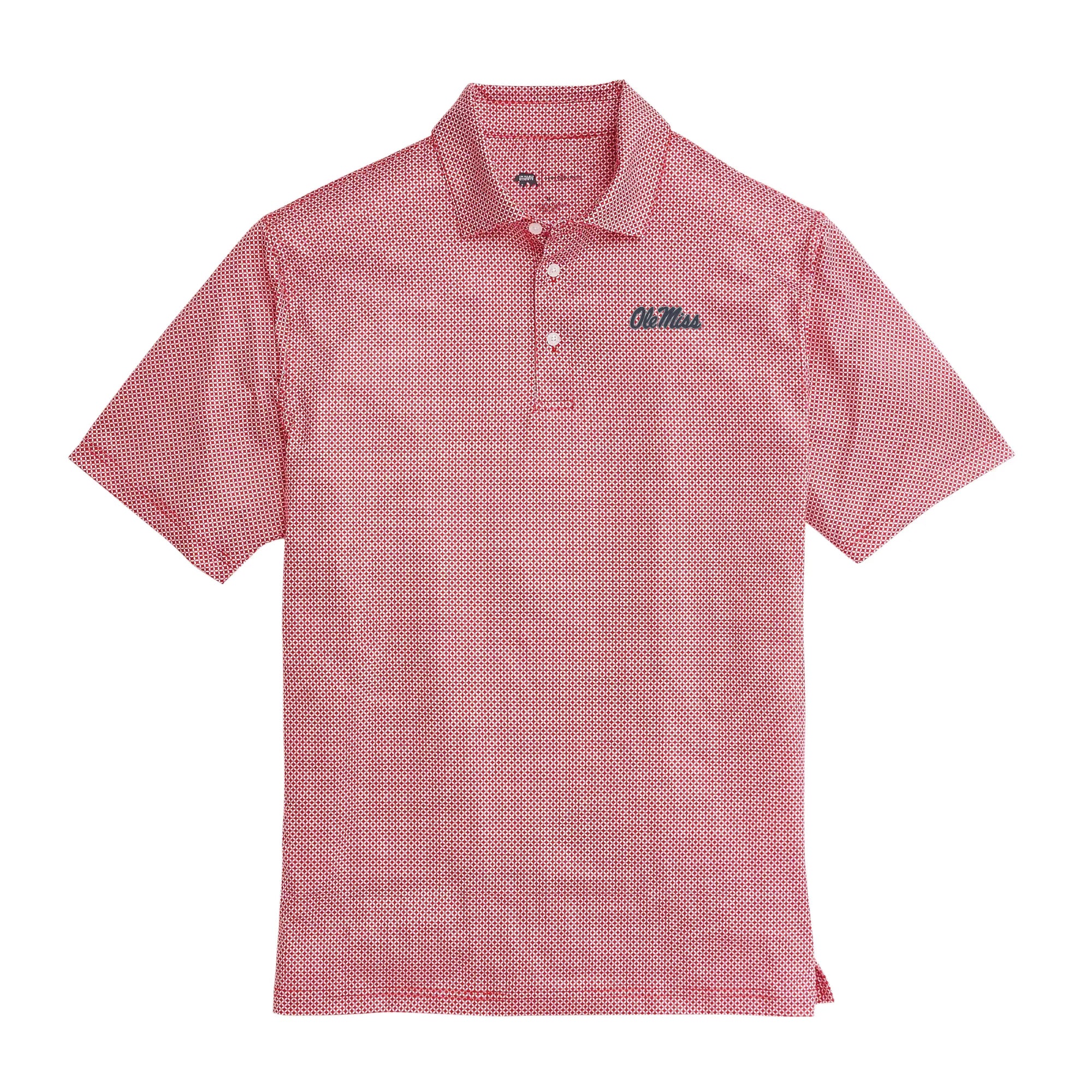Ole Miss Rebels Printed Performance Polo Shirt for Men - Moisture Wicking, Breathable & Quick-Dry - Perfect for Golf, Tailgating & Game Day Outfits