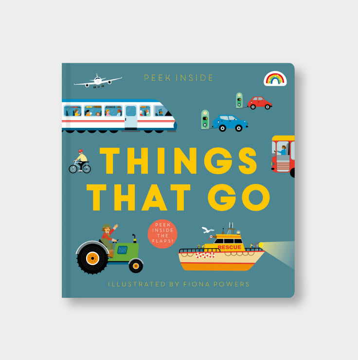 Peek Inside Things That Go Board Book – Interactive Lift-the-Flap Children's Book About Vehicles | Perfect for Toddlers & Preschool Learning, Bedtime Stories, and Travel Activities