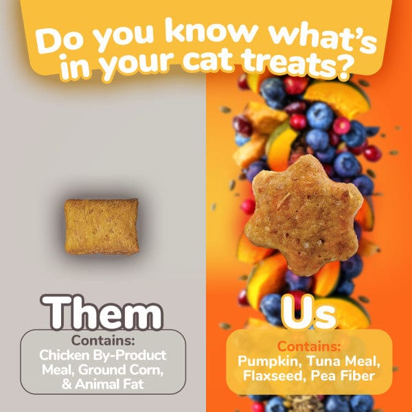 Fruitables Tuna Flavor with Pumpkin Cat Treats - Healthy Natural Snacks for Cats - Perfect for Training, Rewards & Indoor Playtime