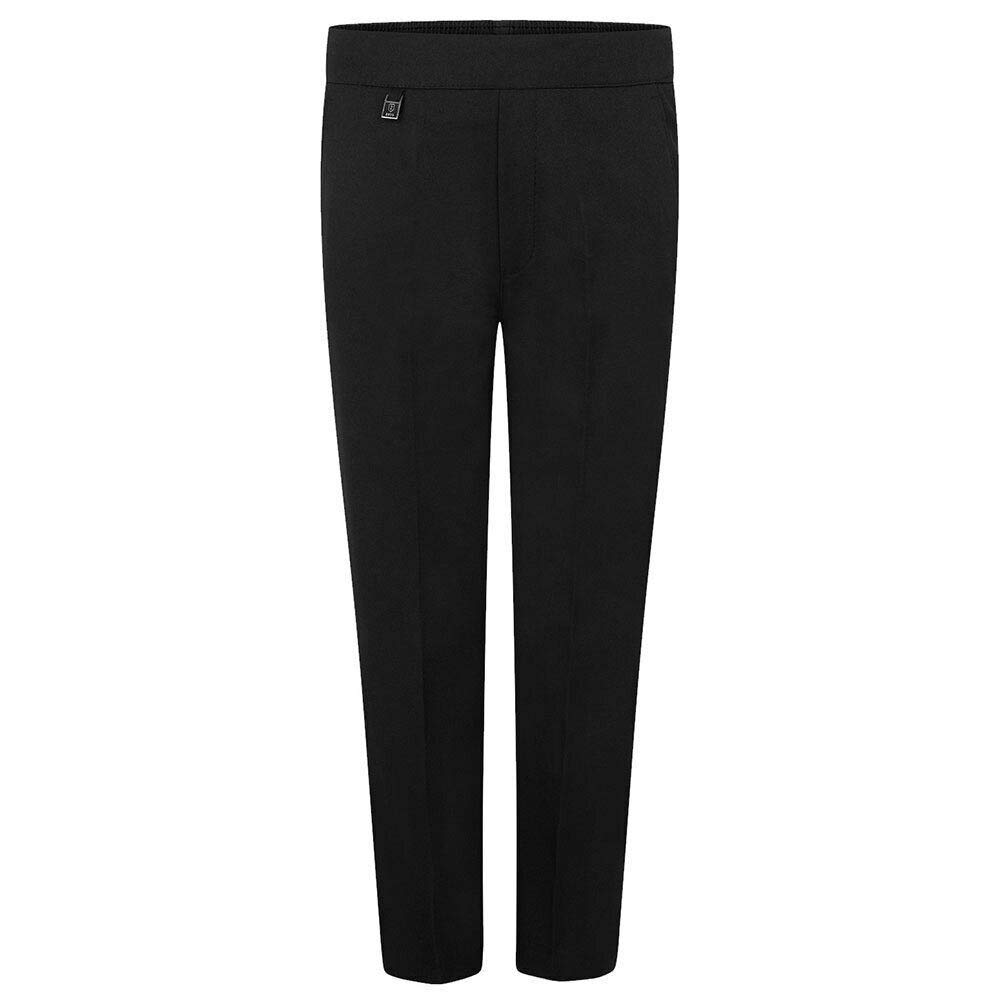 Janisramone® Boys School Pants - Comfort Fit Uniform Trousers for Kids Ages 2-13 Years | Half Elastic Waist | Perfect for School, Daily Wear & Special Occasions