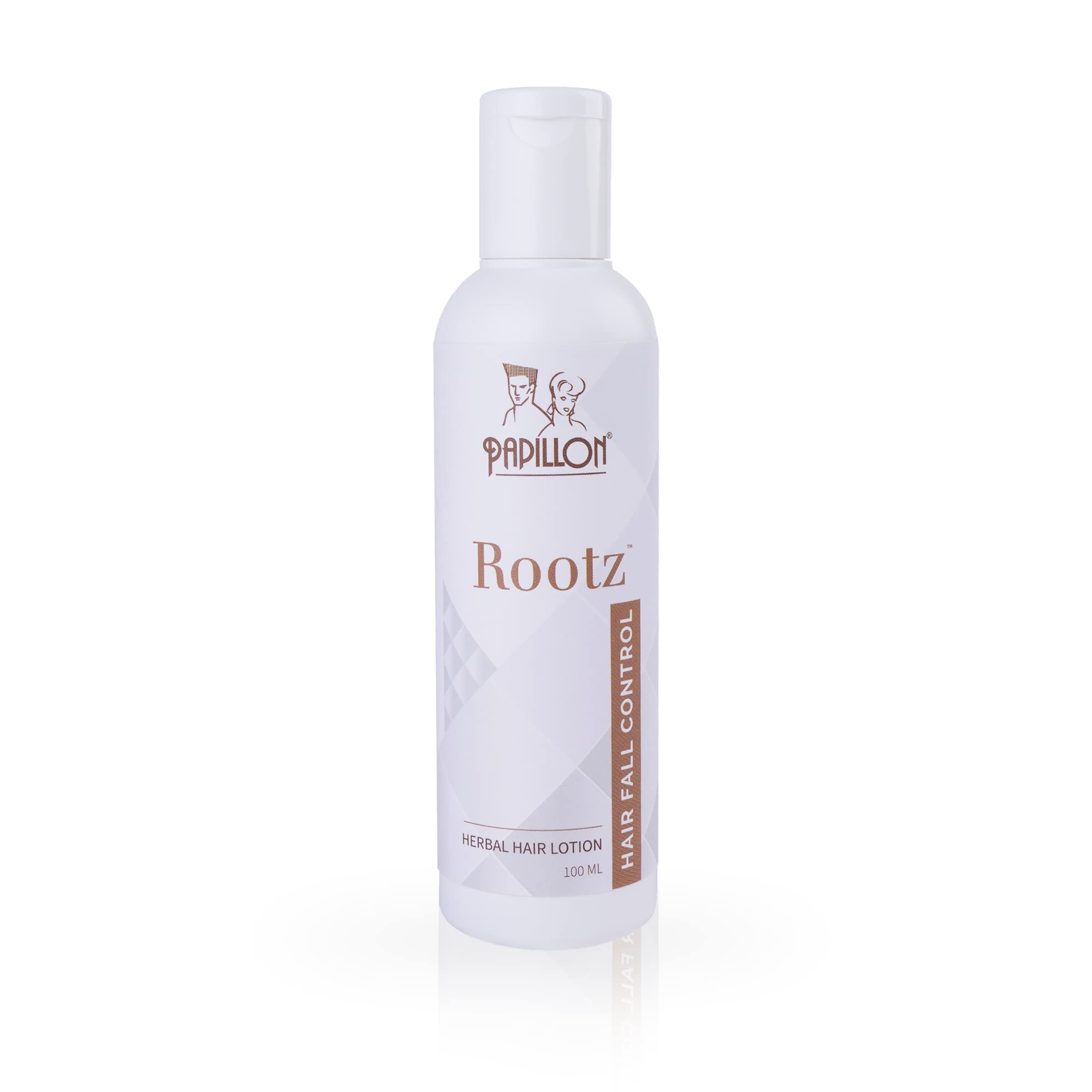 Papillon Rootz Herbal Hair Lotion for Hair Fall Control - 100ml | Natural Hair Growth Treatment for Thinning Hair | Perfect for Daily Use at Home & Salon